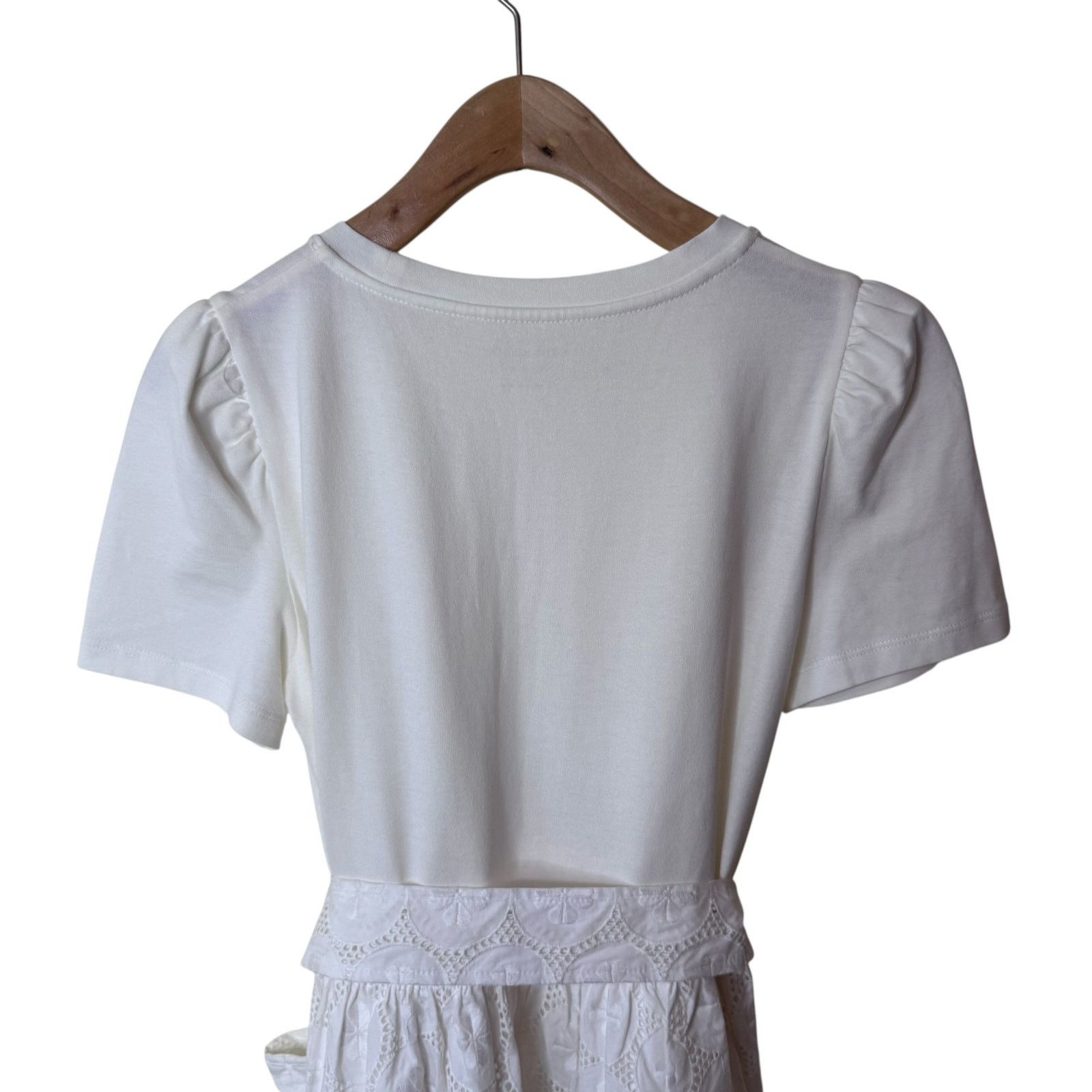 Kate Spade KATE SPADE Crewneck Puff Short Sleeve Belted Eyelet Dress Size XS / US 0-2 / IT 36-38 - 8 Thumbnail