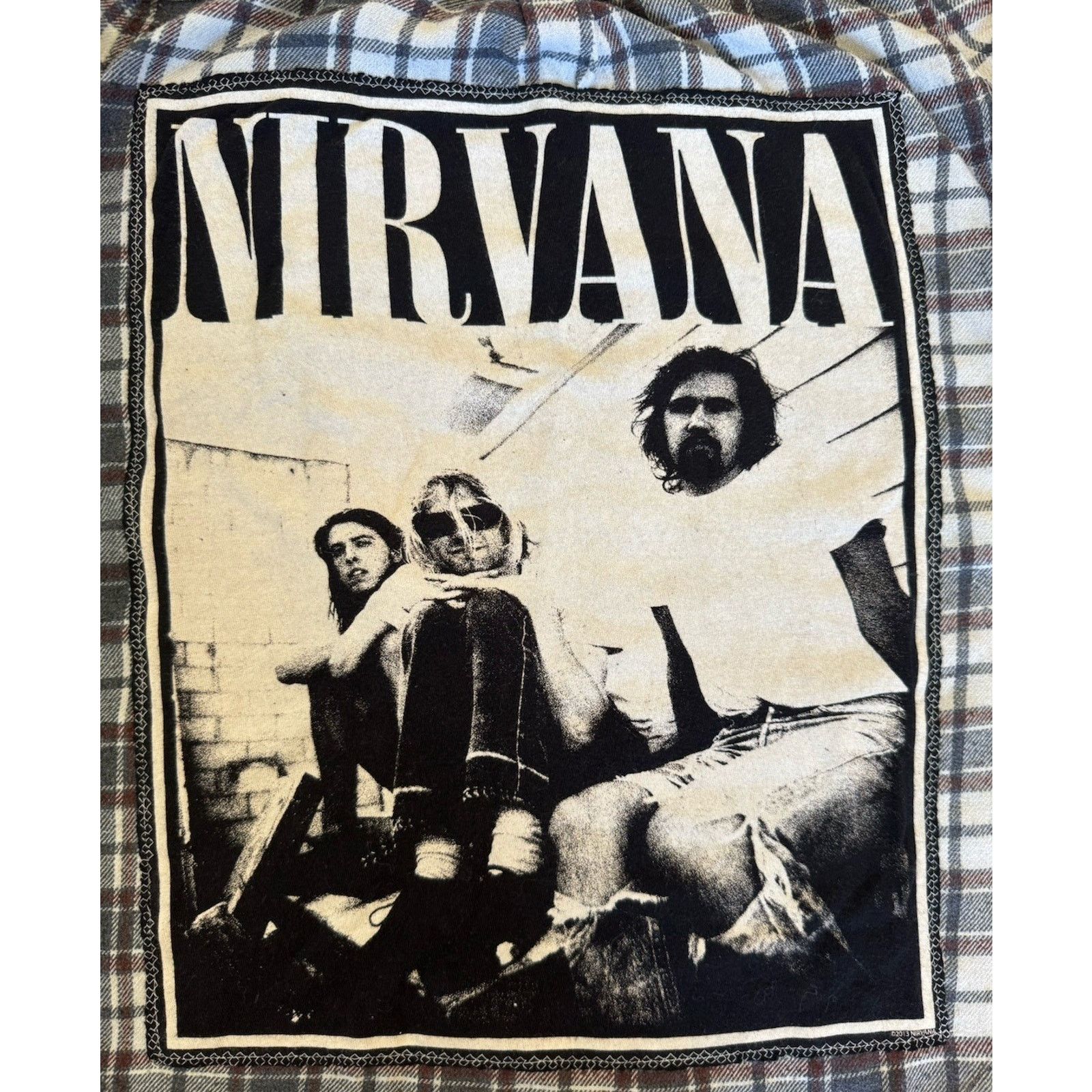 Forever 21 NIRVANA Kurt Cobain Upcycled Retro Vintage Plaid Flannel M Size M / US 6-8 / IT 42-44 - 10 Thumbnail