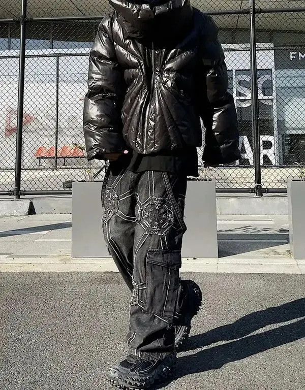 Japanese Brand × Jean Embroidery Black Oversized Loose Jeans Size US 32 / EU 48 - 1 Thumbnail