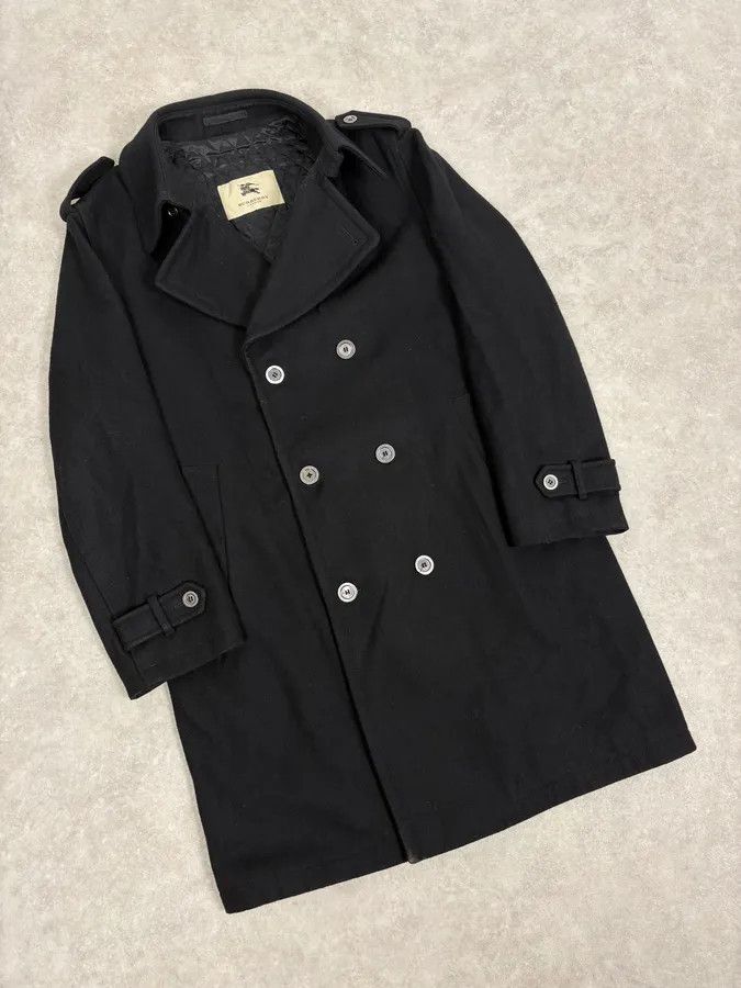 Burberry 2000s Burberry Black Double-Breasted Wool Coat Size US L / EU 52-54 / 3 - 4 Thumbnail