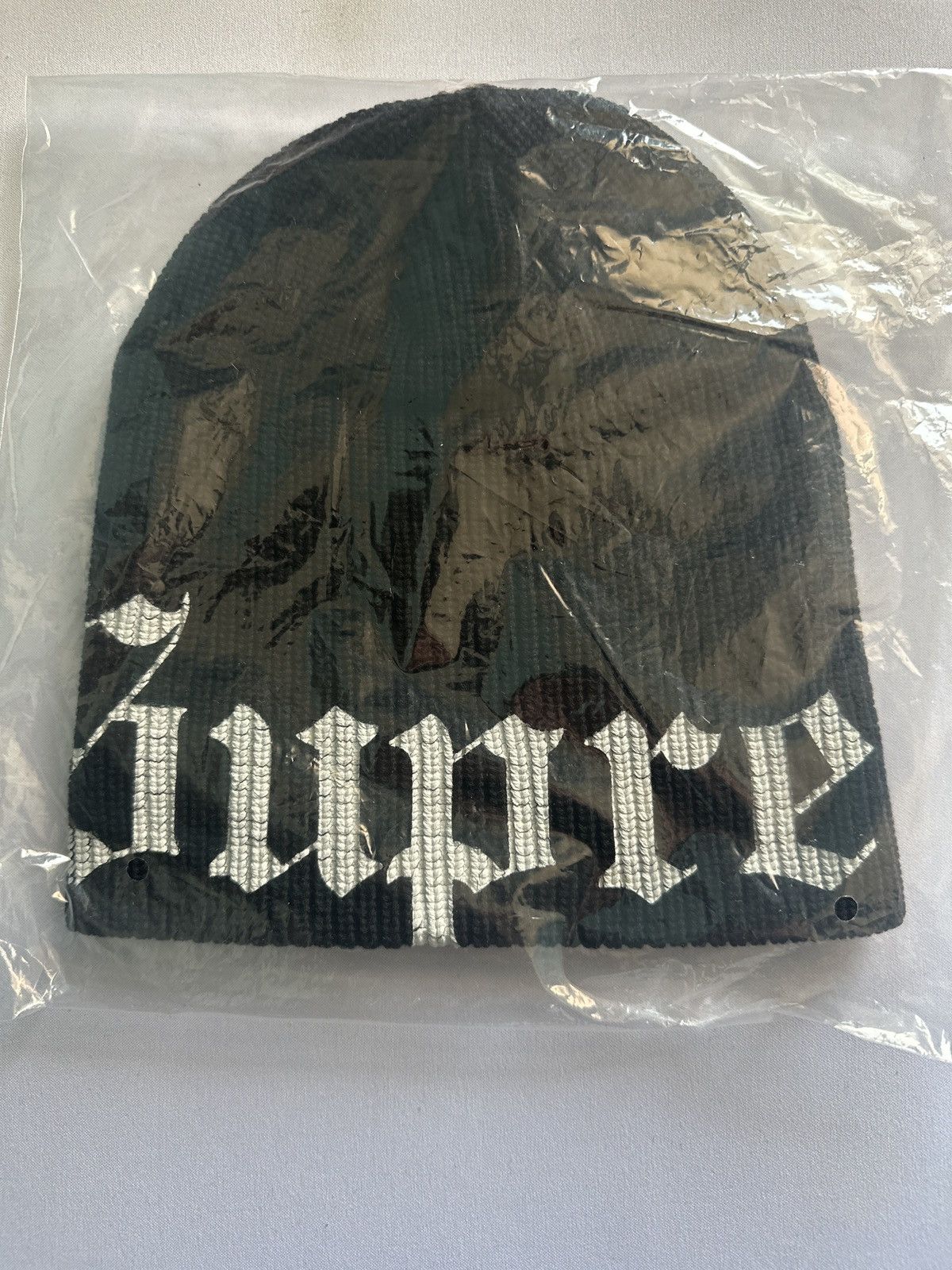 Supreme Supreme Old English Printed Beanie (SS26) Olive | Grailed