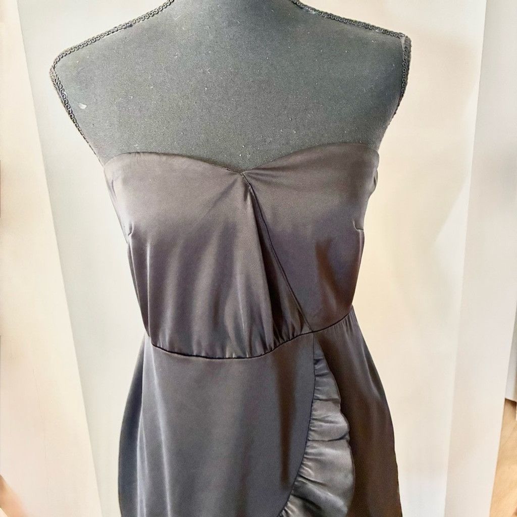 Lulus Lulus Adorable Black Ruffle Strapless Bodycon Dress- Small Size S / US 4 / IT 40 - 8 Thumbnail