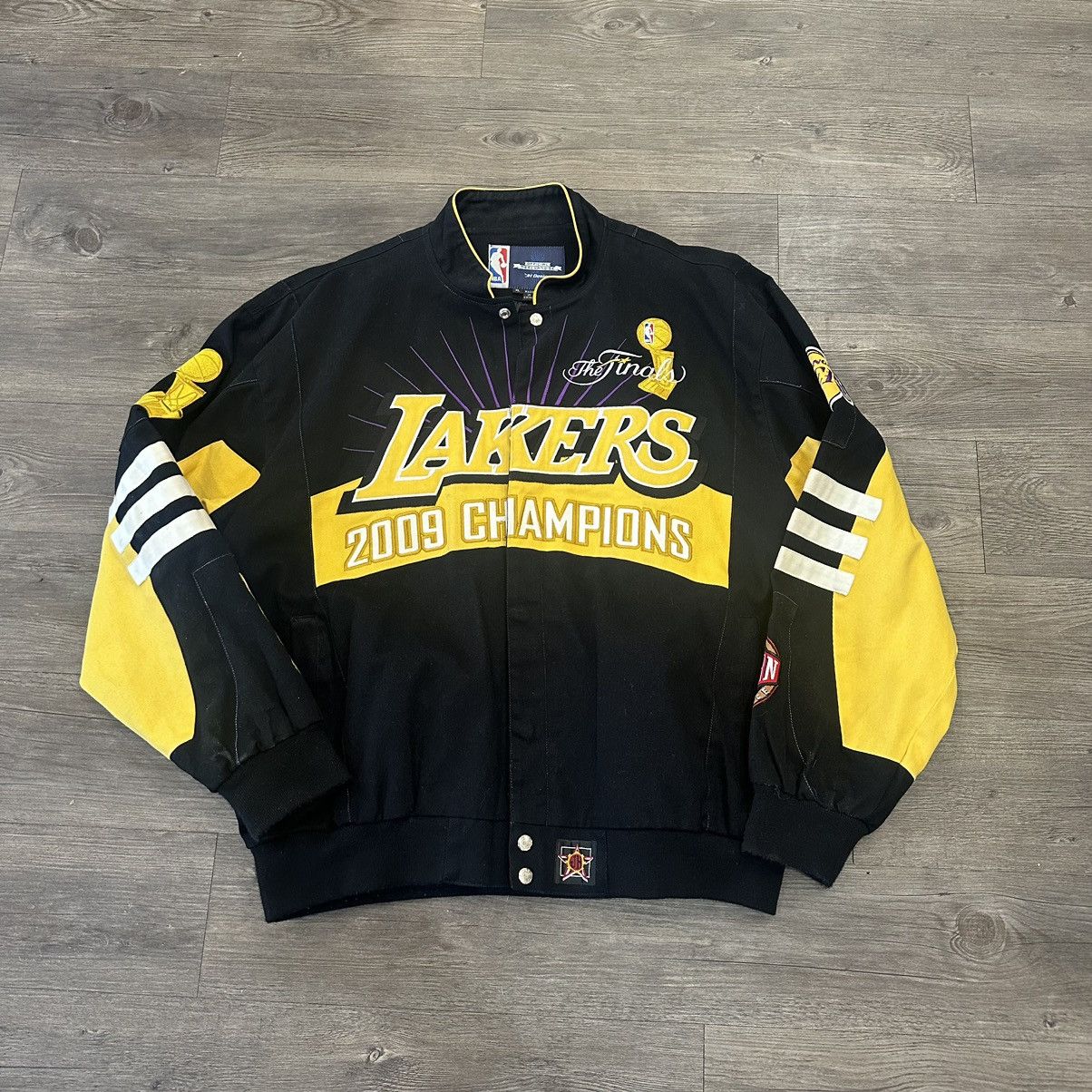 Image of 2009 Lakers The Finals Jeff Hamilton Jacket in Black, Men's (Size XL)