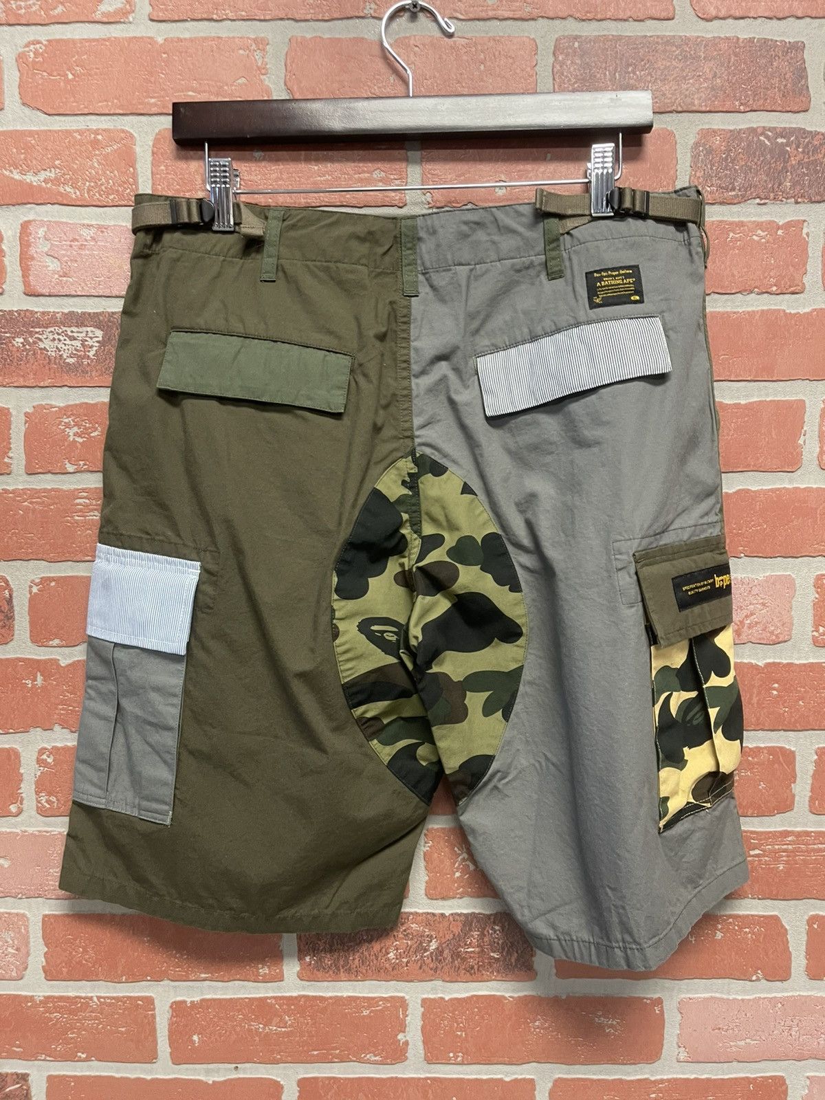 Bape Size S - BAPE Crazy Pattern 6 Panel Pocket Wide Fit Shorts Size US 30 / EU 46 - 6 Thumbnail