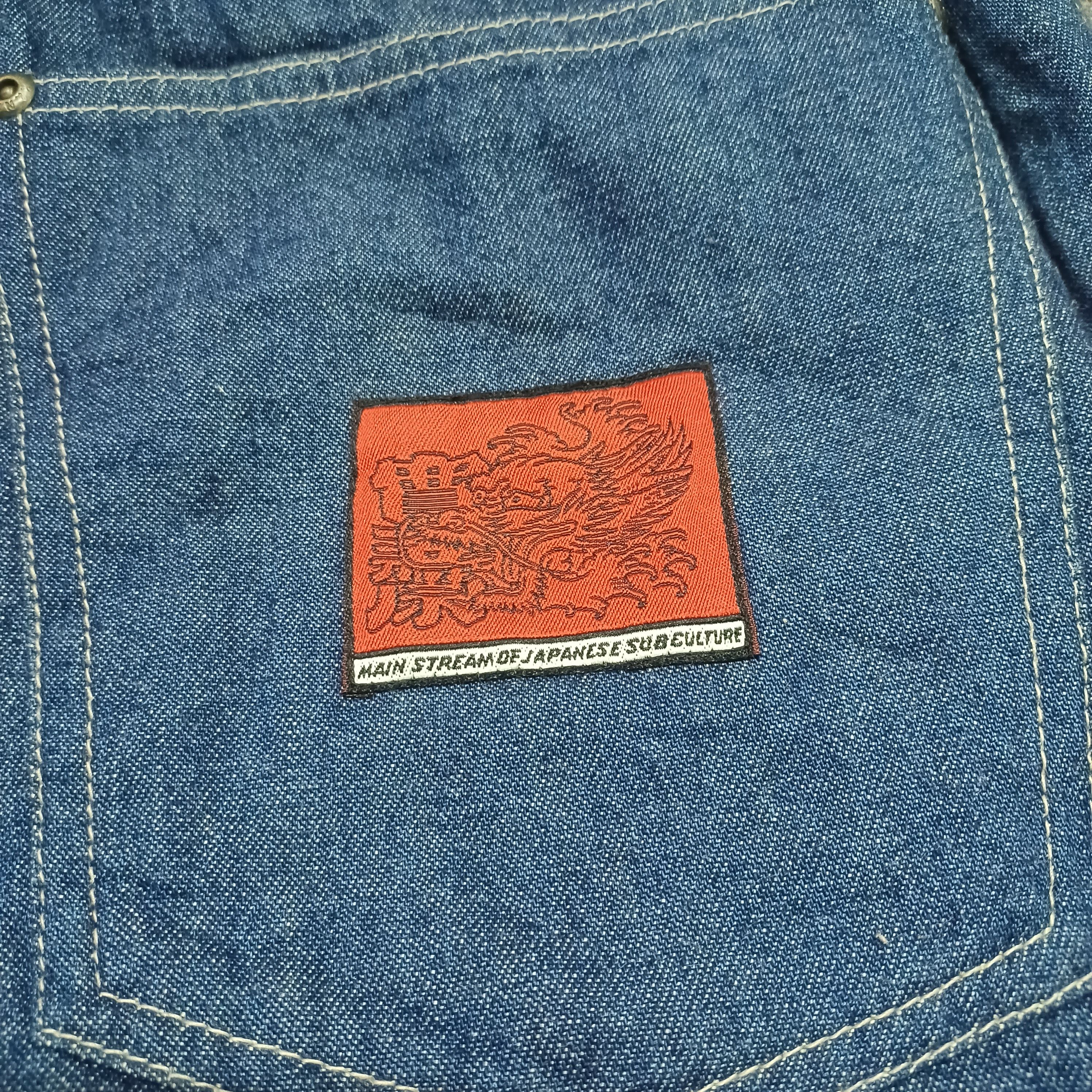 Kansai Yamamoto DRAGON FLY KANSAI MAN LOOSE BAGGY DENIM PANTS Size US 31 - 7 Thumbnail