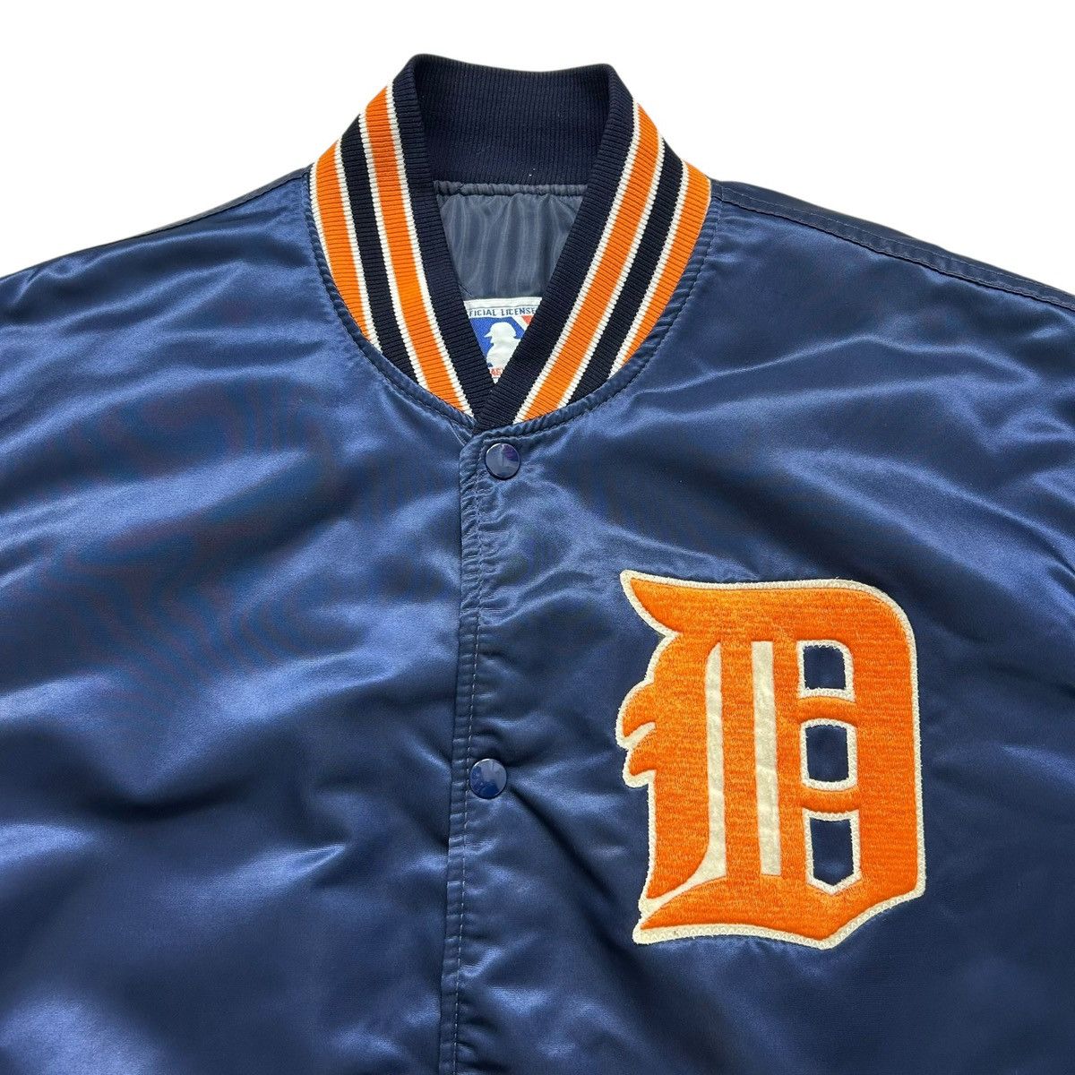 MLB VTG 90s DETROIT TIGERS STARTER SATIN BOMBER JACKET SIZE XL Size US XL / EU 56 / 4 - 2 Thumbnail