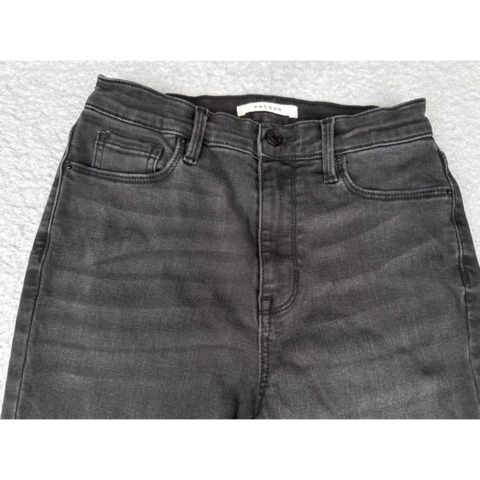 Pacsun Pacsun Jeans Womens Black High Rise Distressed Skinny Raw Hem Ankle 24x26 Denim Size 42" / US 20 - 4 Thumbnail