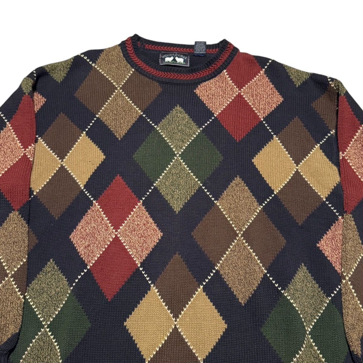 Vintage Vintage Woods & Gray Argyle Diamond Sweater Men's Large Size US L / EU 52-54 / 3 - 2 Thumbnail