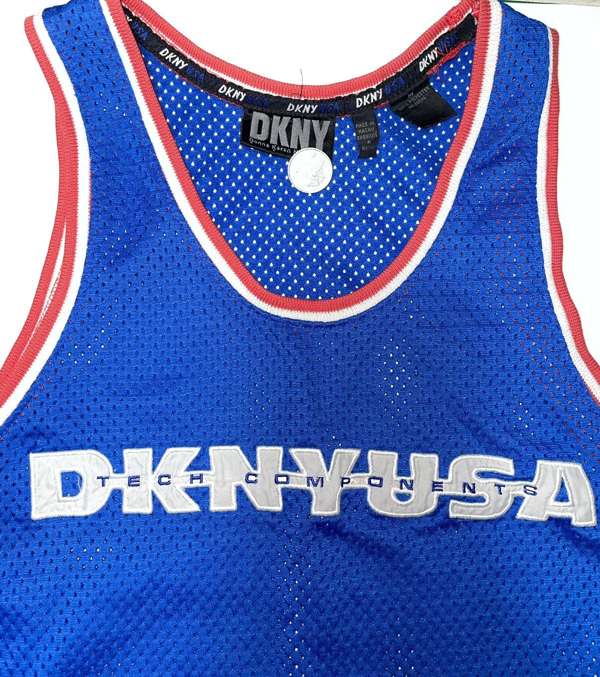 DKNY × Designer × Vintage Vintage 90s DKNY USA Tech Components jersey tank top singlet Size US L / EU 52-54 / 3 - 2 Thumbnail