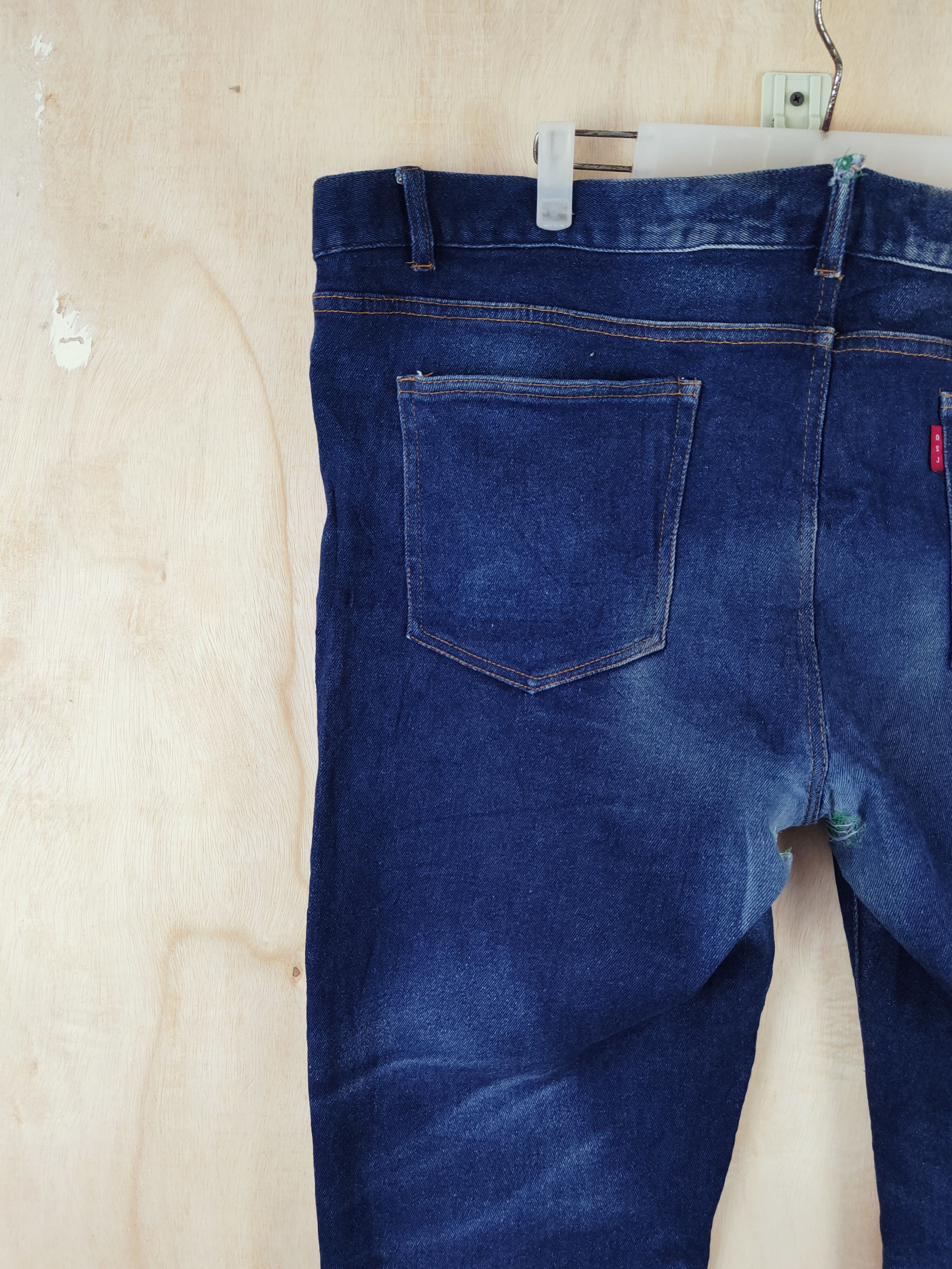Japanese Brand *Waist 47*OSJ Blue Distressed Ripped Jeans #S2650 Size US 44 / EU 60 - 12 Thumbnail