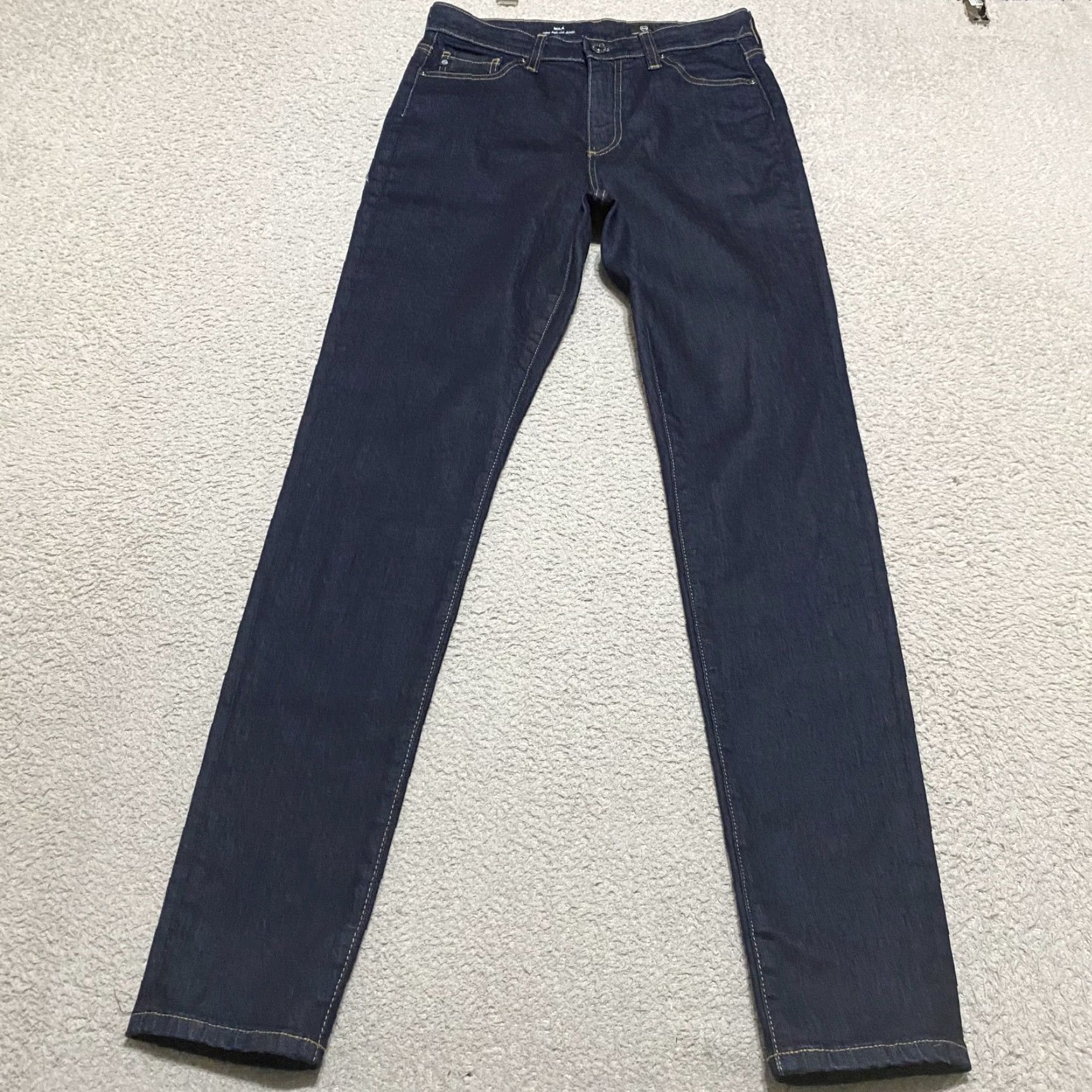 Vintage AG Adriano Goldschmied Jeans Womens 28 Blue Denim Mila Super High Rise Skinny Jeans" Size 27" / US 4 / IT 40 - 2 Thumbnail