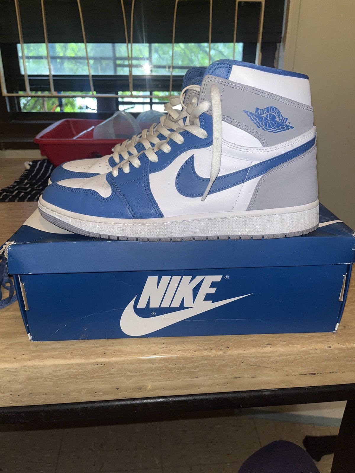 Jordan Brand × Nike Air Jordan 1 Retro High OG “ True blue “ Size US 12 / EU 45 - 6 Thumbnail