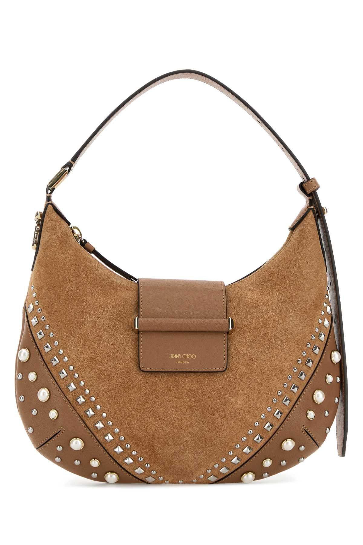 Jimmy Choo Biscuit Suede Bar Shoulder Bag Size ONE SIZE - 1 Thumbnail