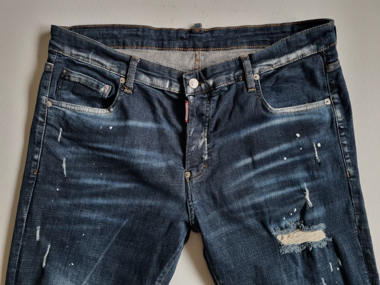 Dsquared2 Dsquared2 Distressed Stretch Denim Slim Jeans Size US 38 / EU 54 - 4 Thumbnail