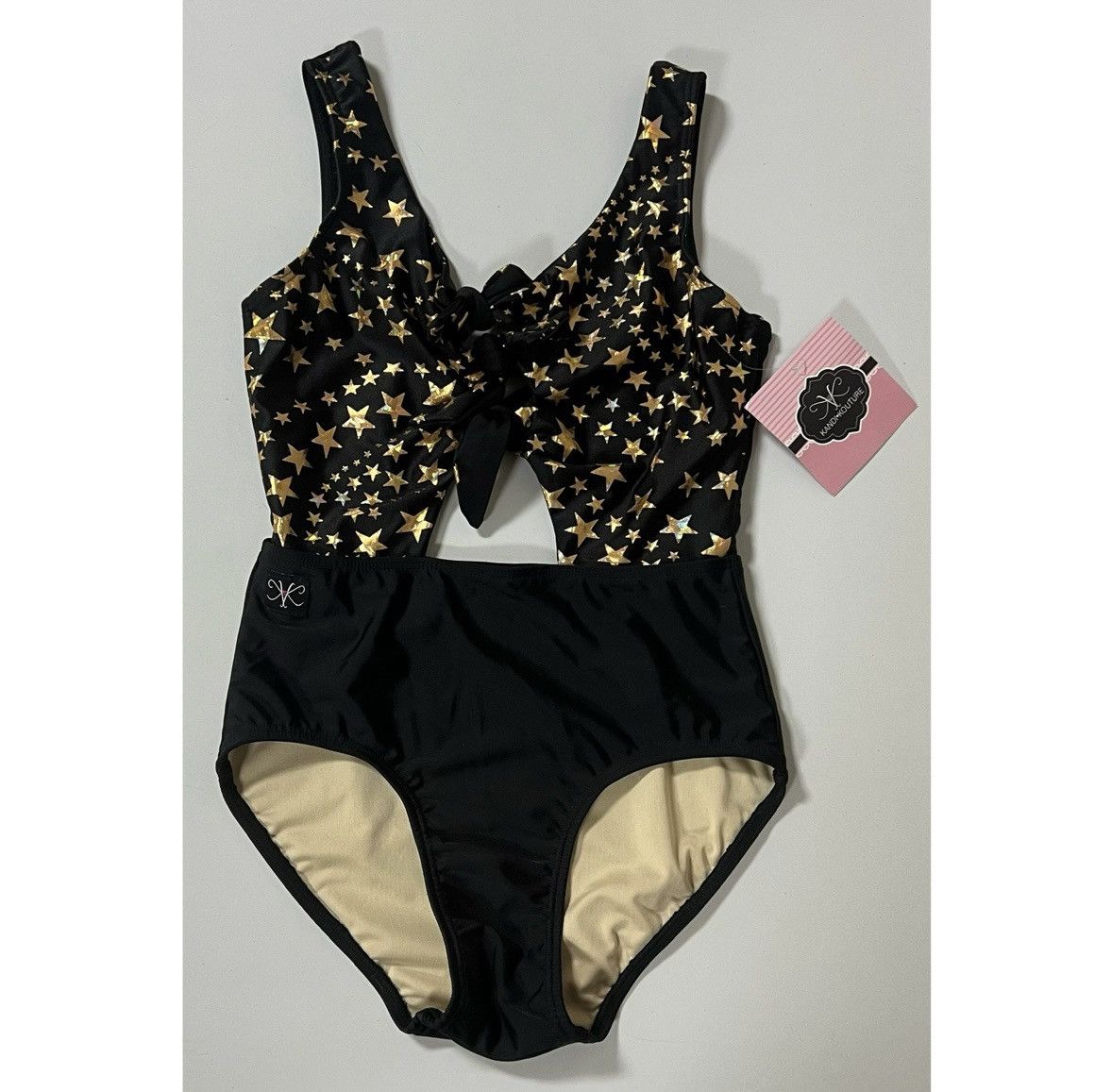 Other Black Gold Stars Monokini One-Piece Bathing Suit XS NWT ⭐️✨ Size XS / US 0-2 / IT 36-38 - 2 Thumbnail