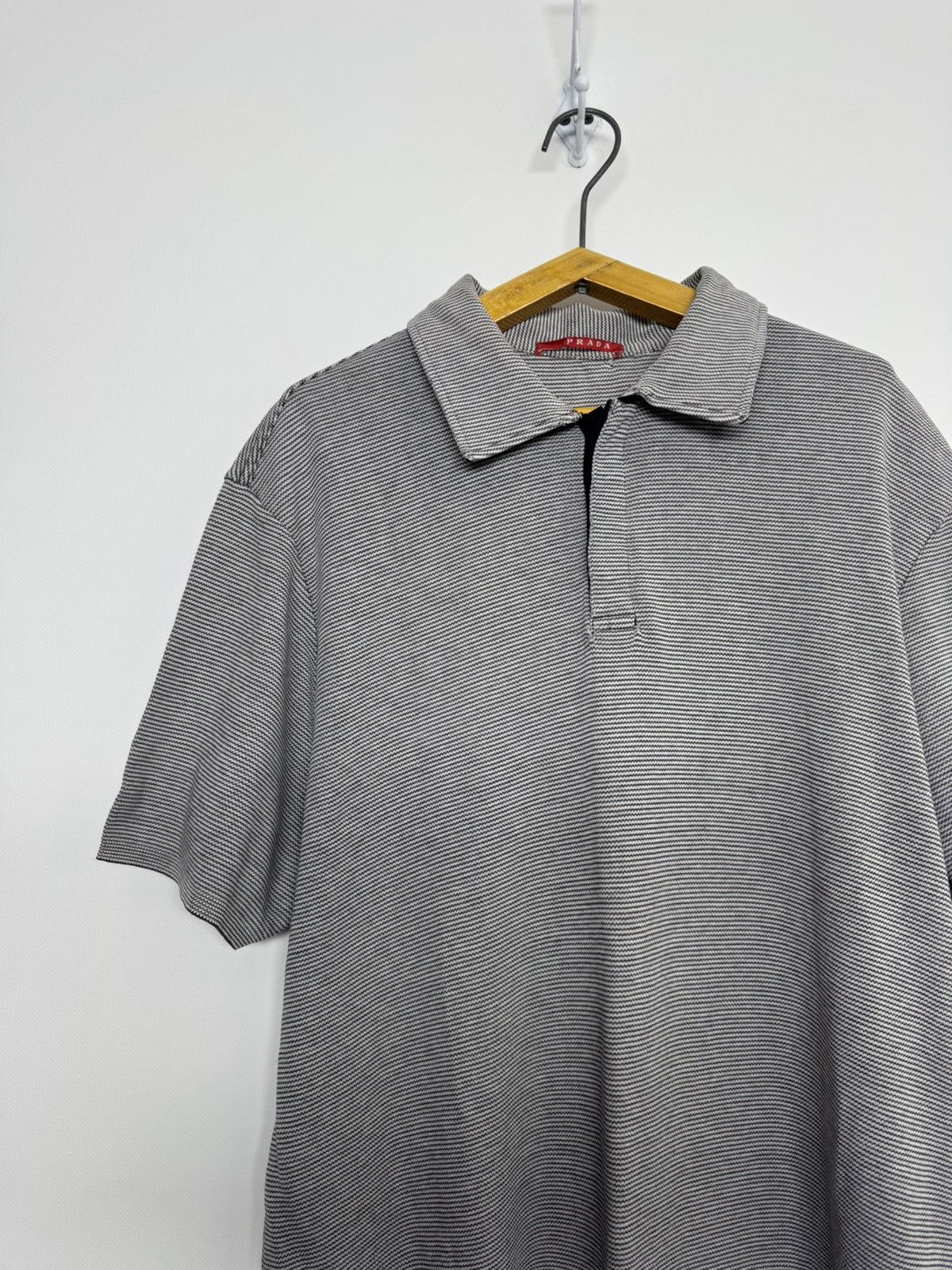 Prada Vintage Y2k Prada Black Tab Polo 00’s Size US L / EU 52-54 / 3 - 2 Thumbnail