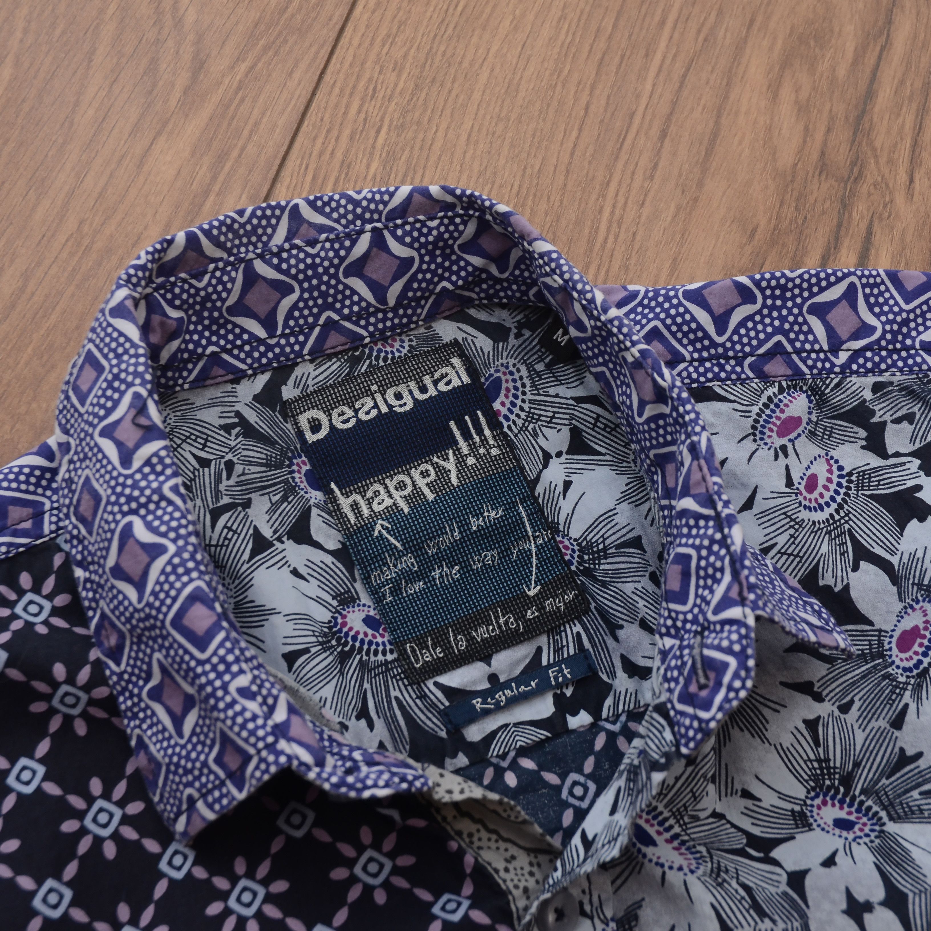 Desigual Desigual Shirt Men Patchwork Shirt Floral Cotton Pocket M Size US S / EU 44-46 / 1 - 9 Thumbnail