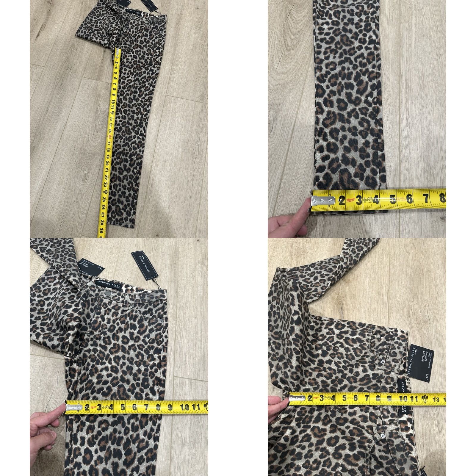 Veronica Beard Veronica Beard Brooke Mid-Rise Skinny Jeans Leopard Print NWT Size 26 Coated Women Size 26" / US 2 / IT 38 - 9 Thumbnail