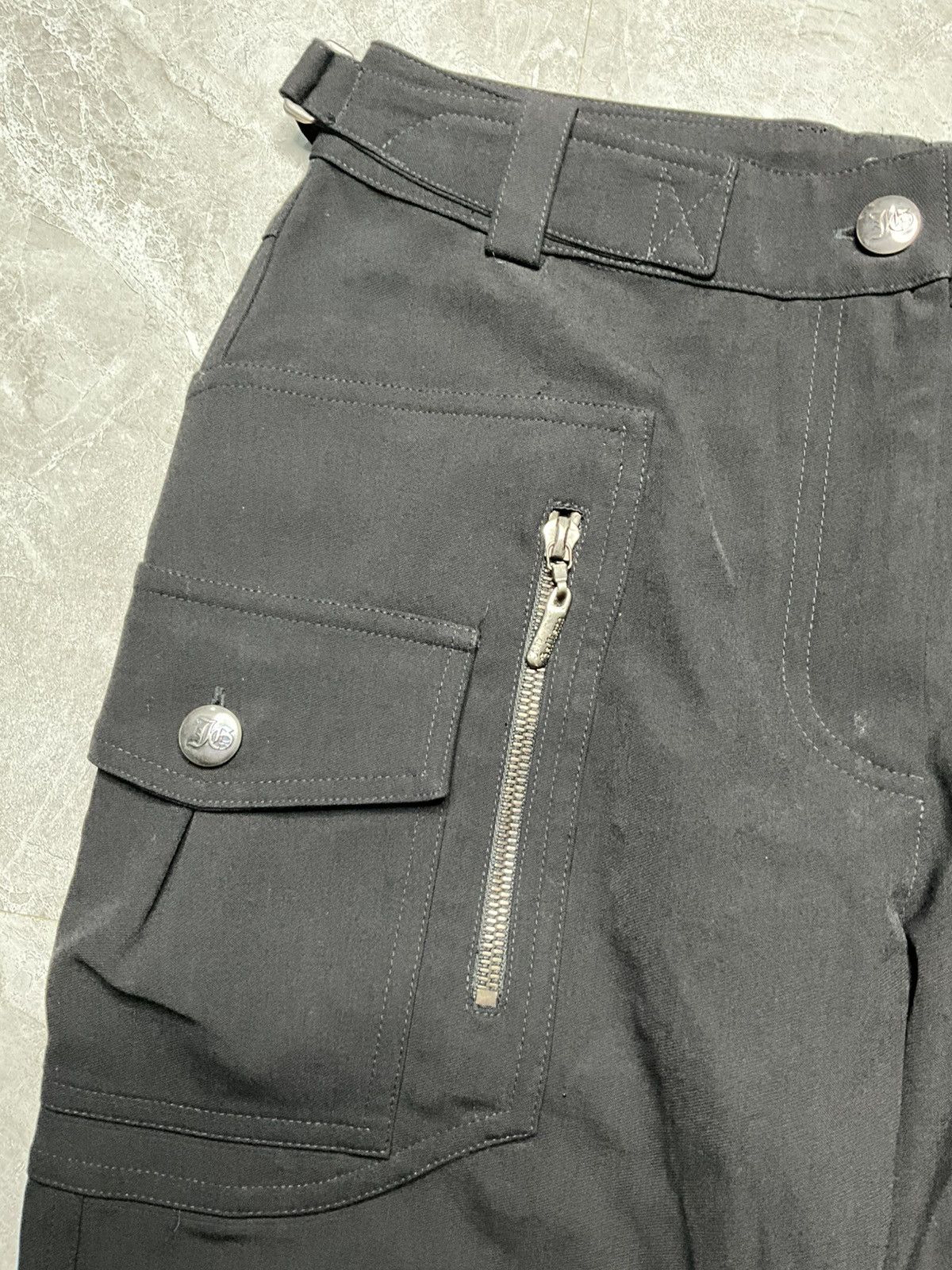 John Galliano John Galliano F/W 03 Flared Wool Belted Multi Pocket Cargos Size US 28 / EU 44 - 4 Thumbnail