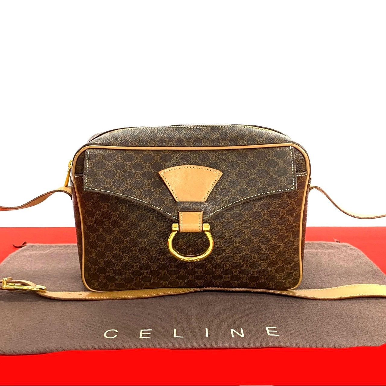 Celine Celine Macadam Leather Shoulder Bag Leather Shoulder Bag DUTY FREE for USA