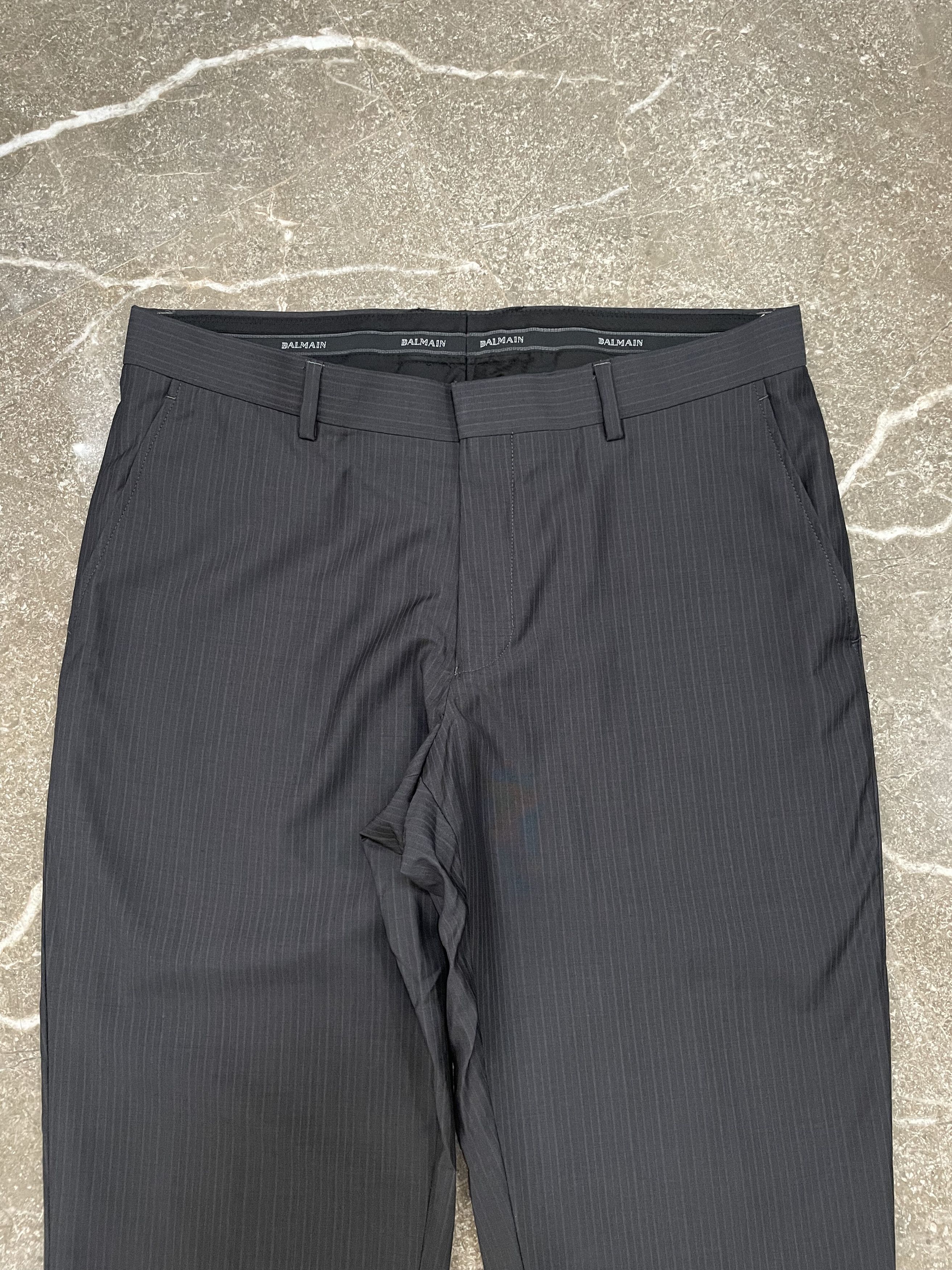 Balmain × Designer Balmain - Pinstripe Trouser Size US 34 / EU 50 - 2 Thumbnail