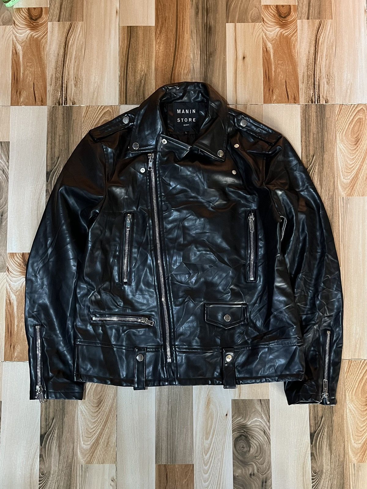 Vintage YSL Style Faux Leather Jacket | Grailed