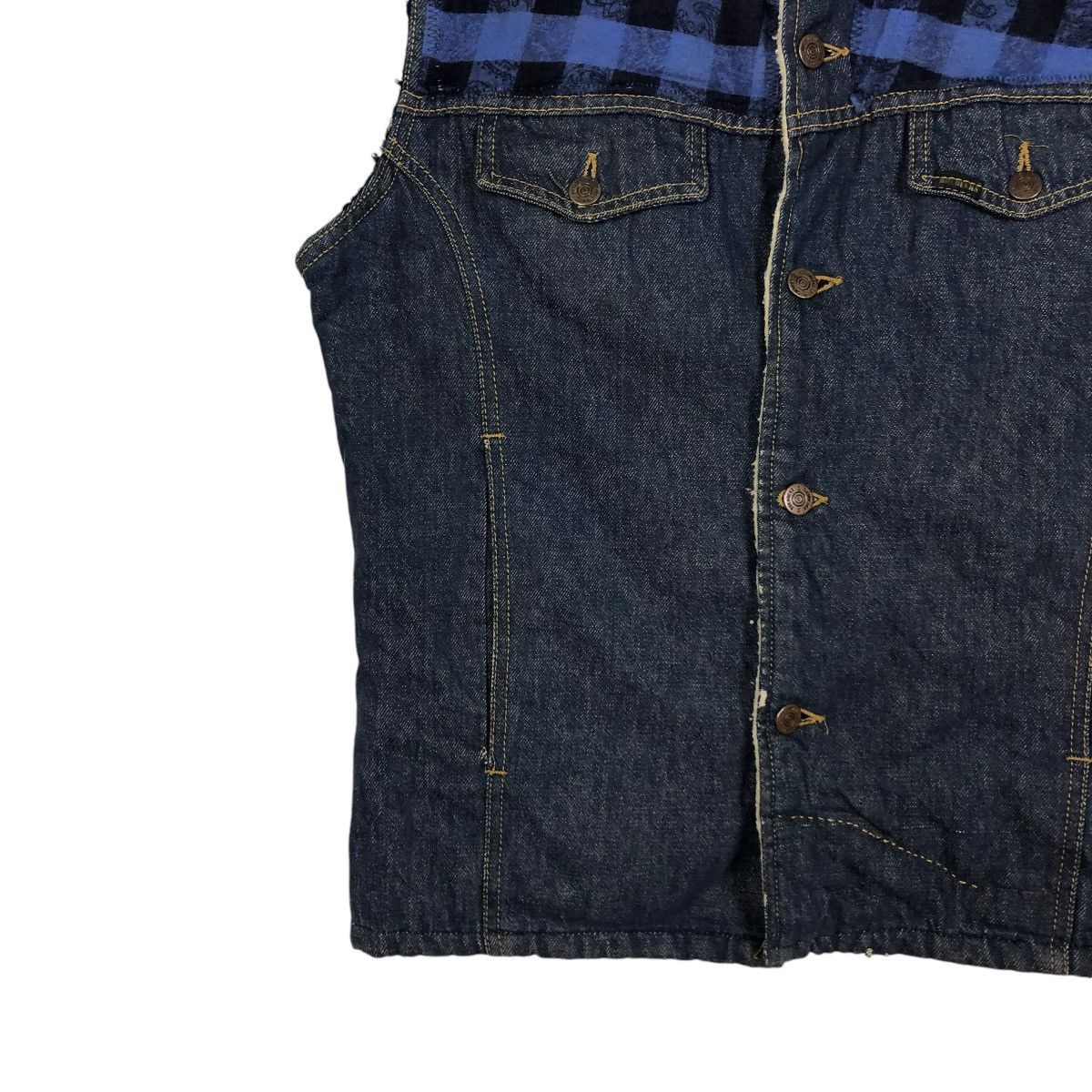 Vintage 🔥VINTAGE DENIM CHORE VEST JACKET ROEBUCKS ISSEY MIYAKE Size US M / EU 48-50 / 2 - 6 Thumbnail