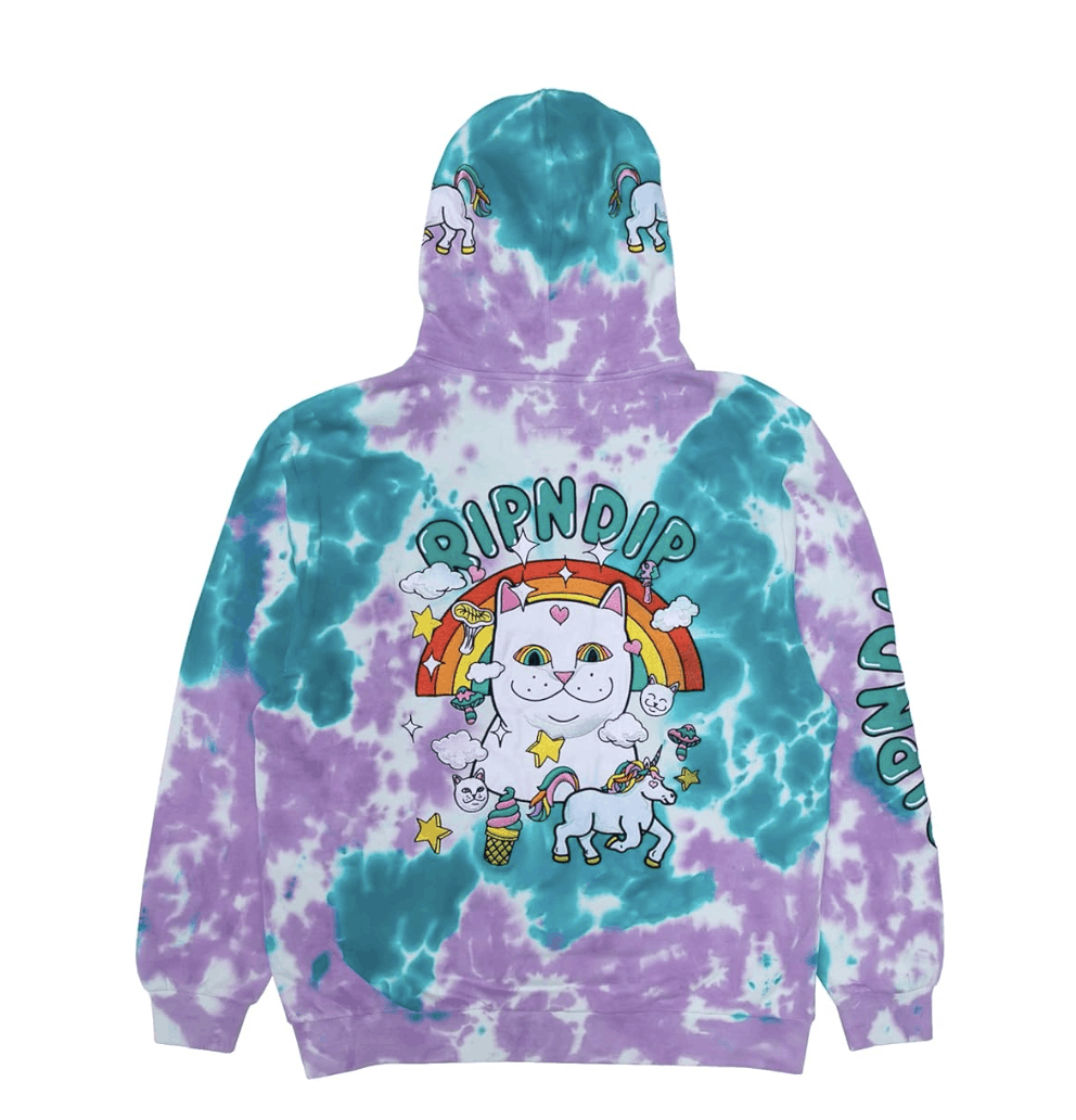 RIPNDIP Rare RIPNDIP “Nermland Hoodie” in Purple / Teal Tie Dye Size US S / EU 44-46 / 1 - 1 Thumbnail