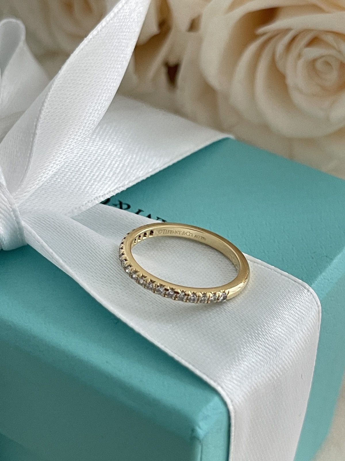 Tiffany & Co. Tiffany Soleste Half Eternity Ring YG Dia 4.5 NEW $3,200 Size ONE SIZE - 12 Thumbnail