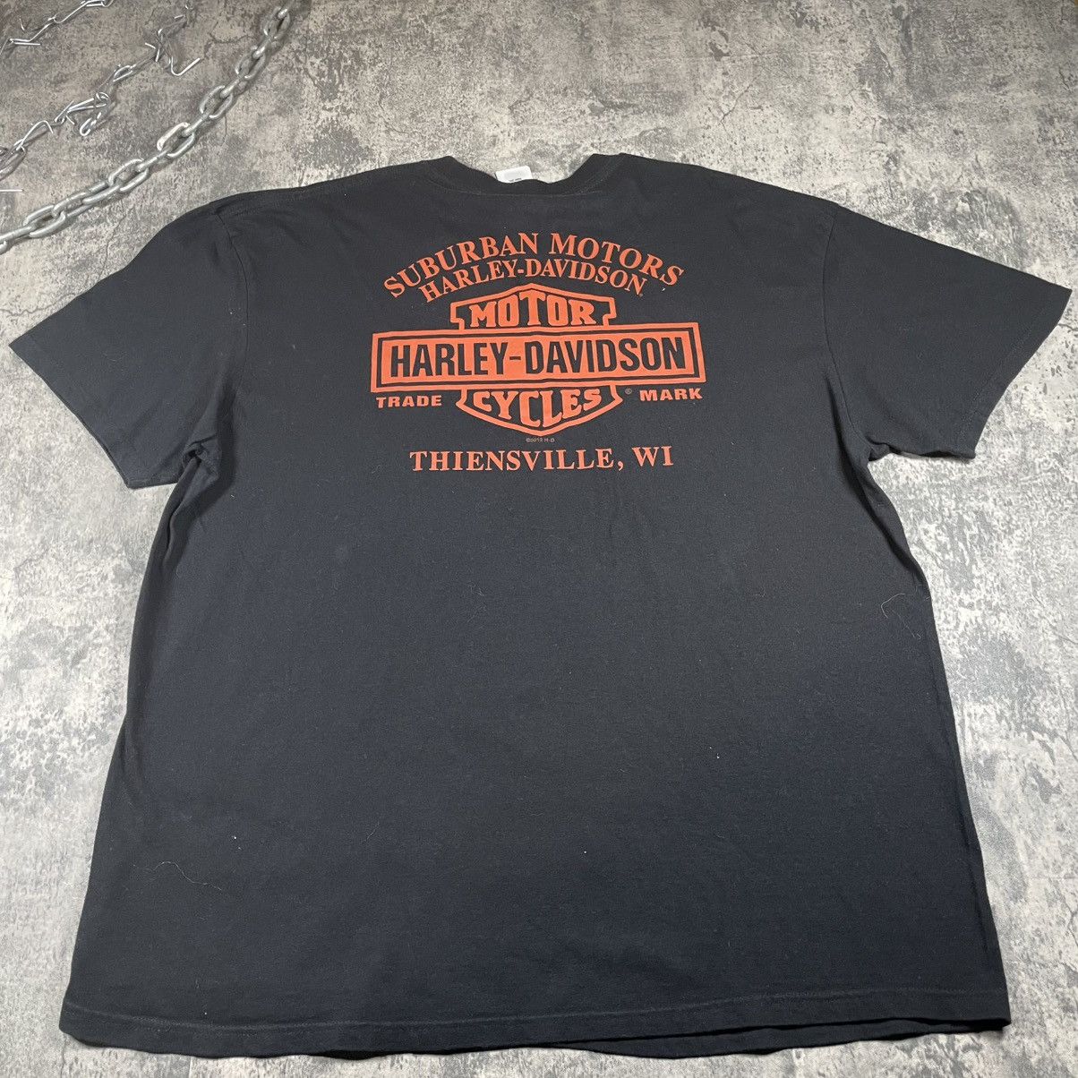 Vintage Harley Davidson Big Graphic Chopper Tshirt Size US XXL / EU 58 / 5 - 5 Thumbnail