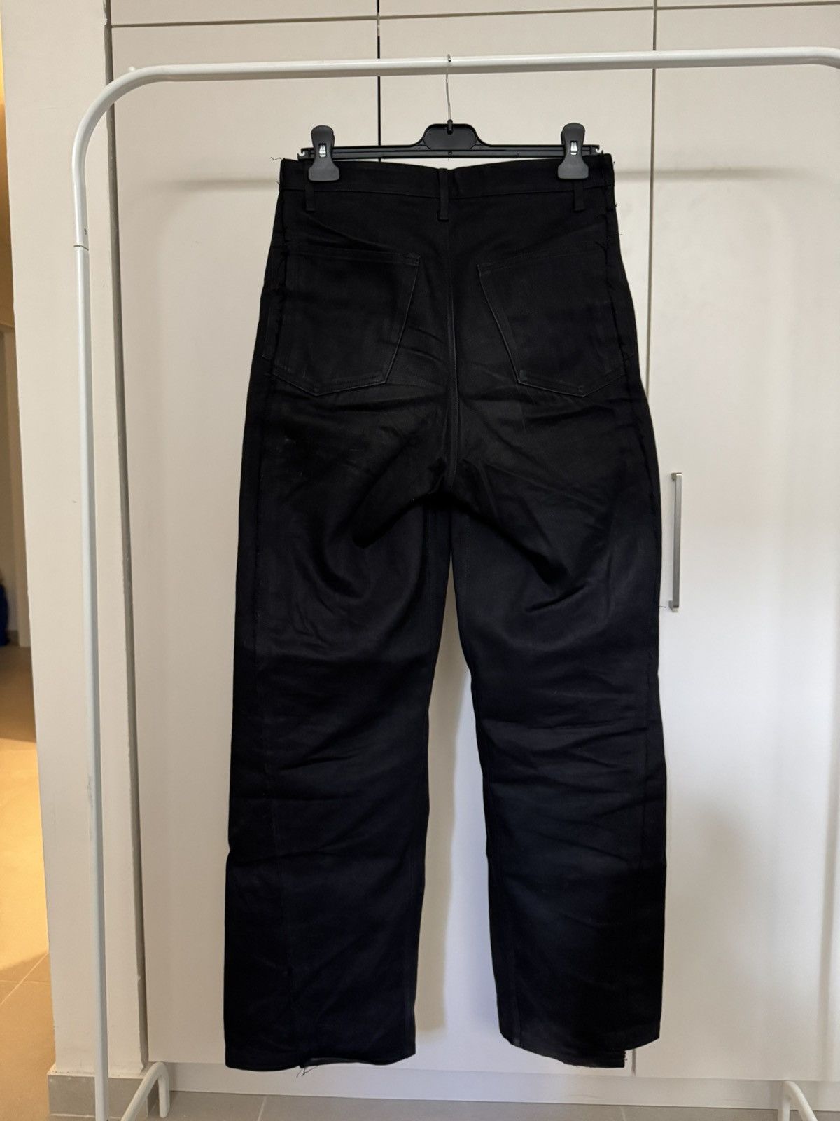 Vuja De Amalia wide leg raw denim in jet black Size US 30 / EU 46 - 4 Thumbnail