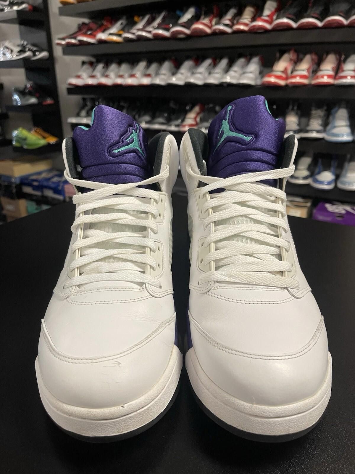 Jordan Brand Size 12 - Air Jordan 5 Grape Retro OG Mens White Sneakers Size US 12 / EU 45 - 2 Thumbnail