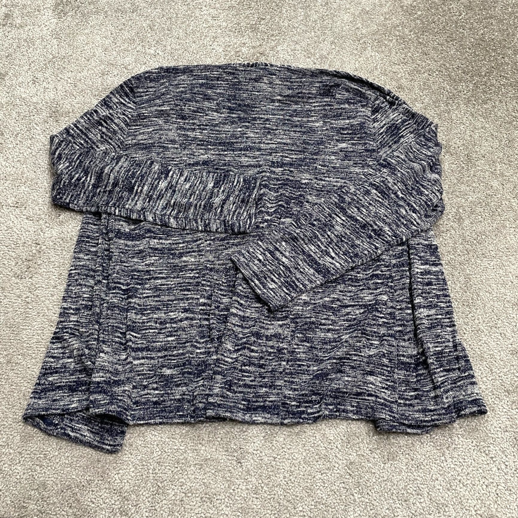 Vintage Carol Rose Cardigan Women S Heather Blue Midweight Stretch Soft Sweater Size S / US 4 / IT 40 - 2 Thumbnail