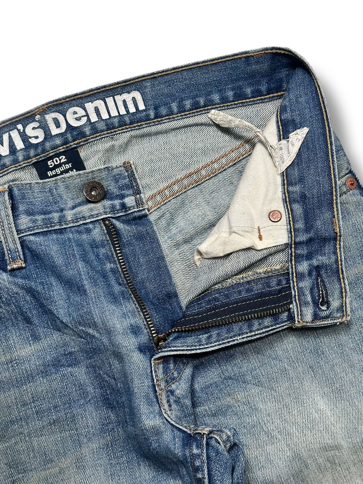 Levi's Vintage Levi’s 502 Regular Fit Denim Jeans Light BlueWash Size US 32 / EU 48 - 10 Thumbnail