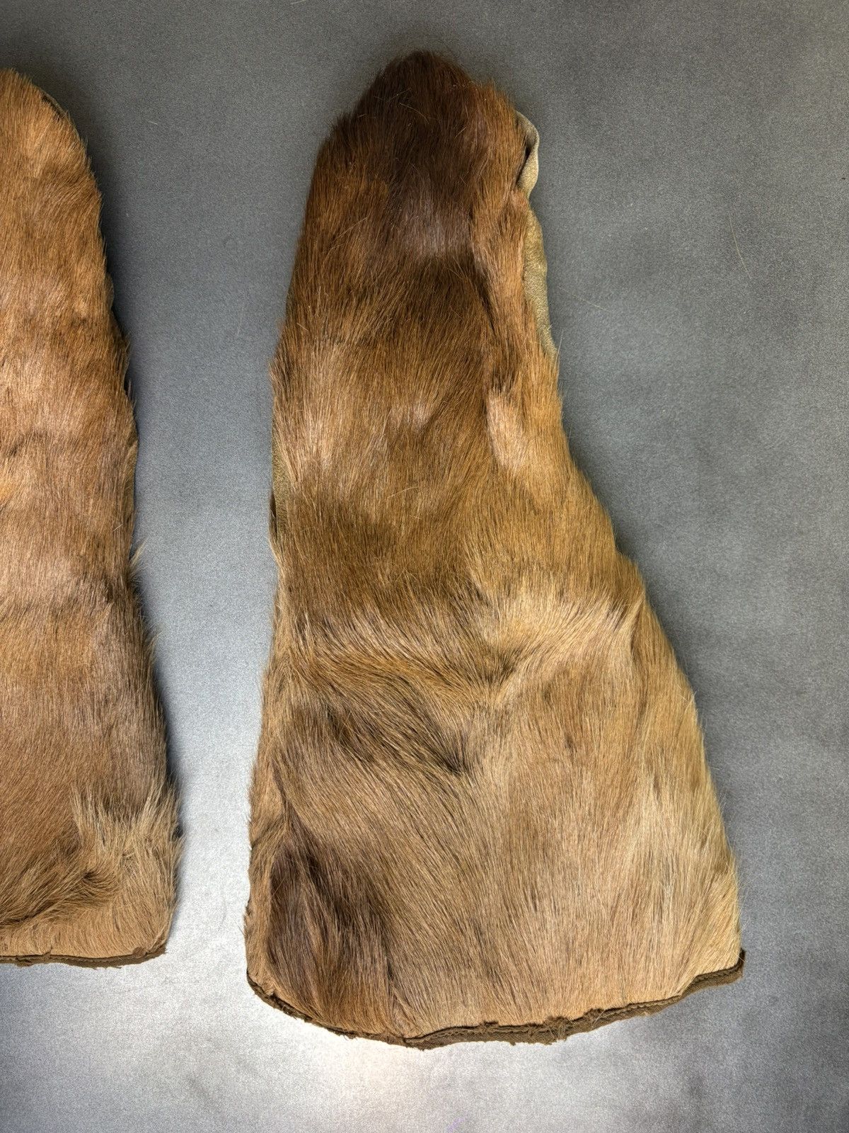 Vintage Antique Bear Fur Gauntlets Vintage Bearskin Mittens WW1 WW2 Size ONE SIZE - 12 Thumbnail