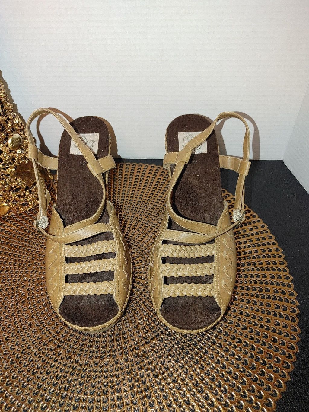 Other Frida Wedge Leather Sandals Size 8.5 Size US 8.5 / IT 38.5 - 2 Thumbnail