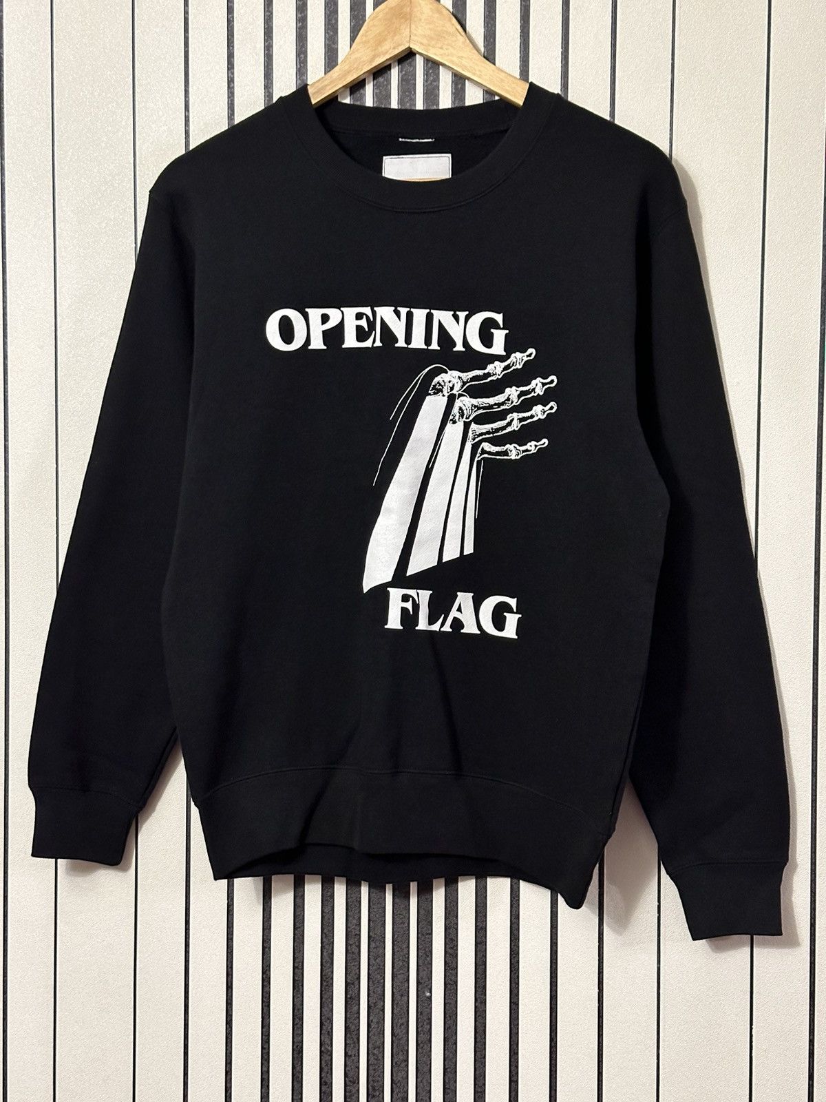 Number (N)ine Number Nine Studious Opening Flag Black Contrast Sweatshirt Size US S / EU 44-46 / 1 - 1 Thumbnail
