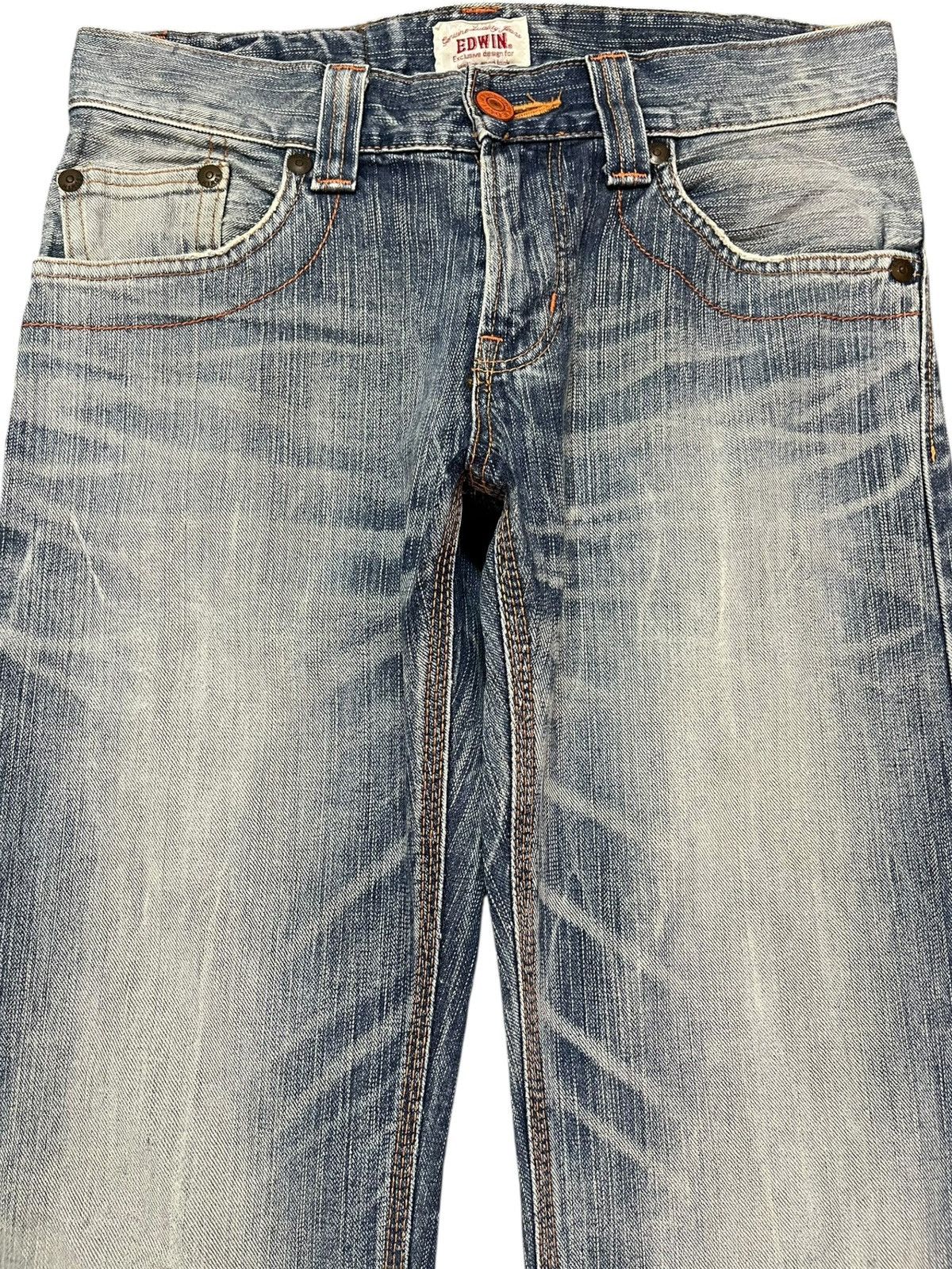 Edwin Vintage Edwin Exclusive Vintage Whiskers Faded Denim Size US 30 / EU 46 - 2 Thumbnail