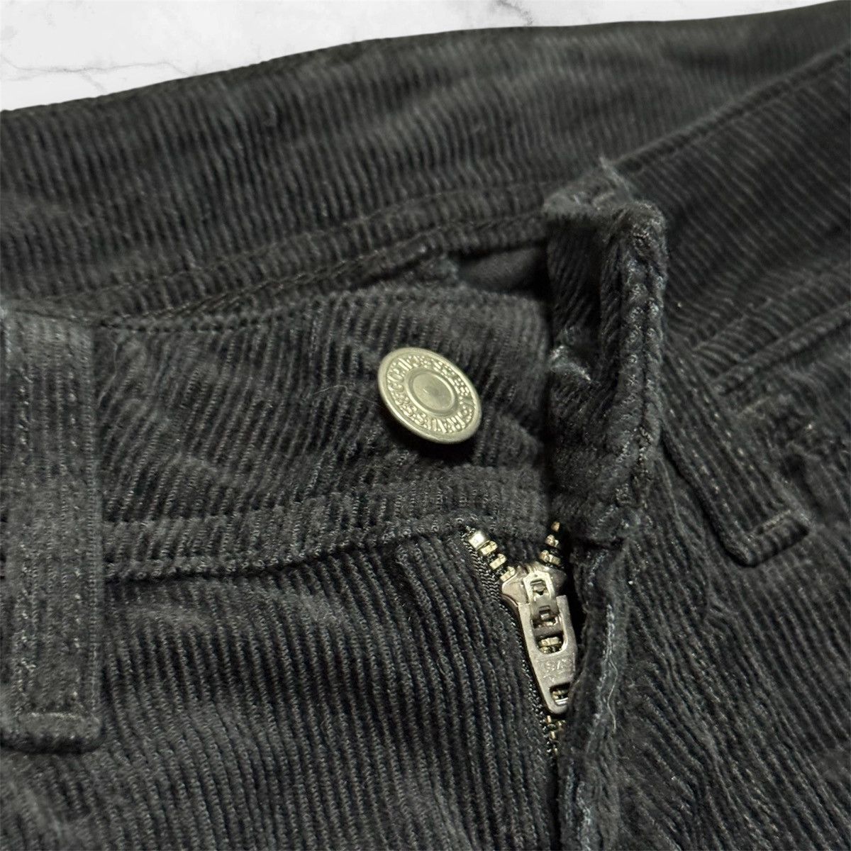 If Six Was Nine × Levi's Levi’s Corduroy Black Stylish body Jeans Flare bell bottom Size 28" / US 6 / IT 42 - 3 Thumbnail