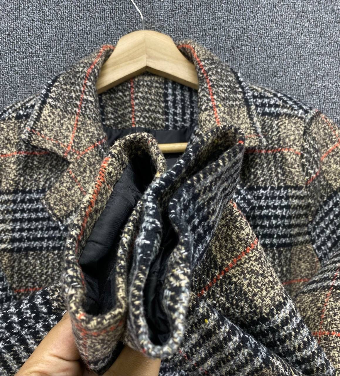 Japanese Brand × Shein Shein Shadow Plaids Rare Long Jacket Size S / US 4 / IT 40 - 11 Thumbnail