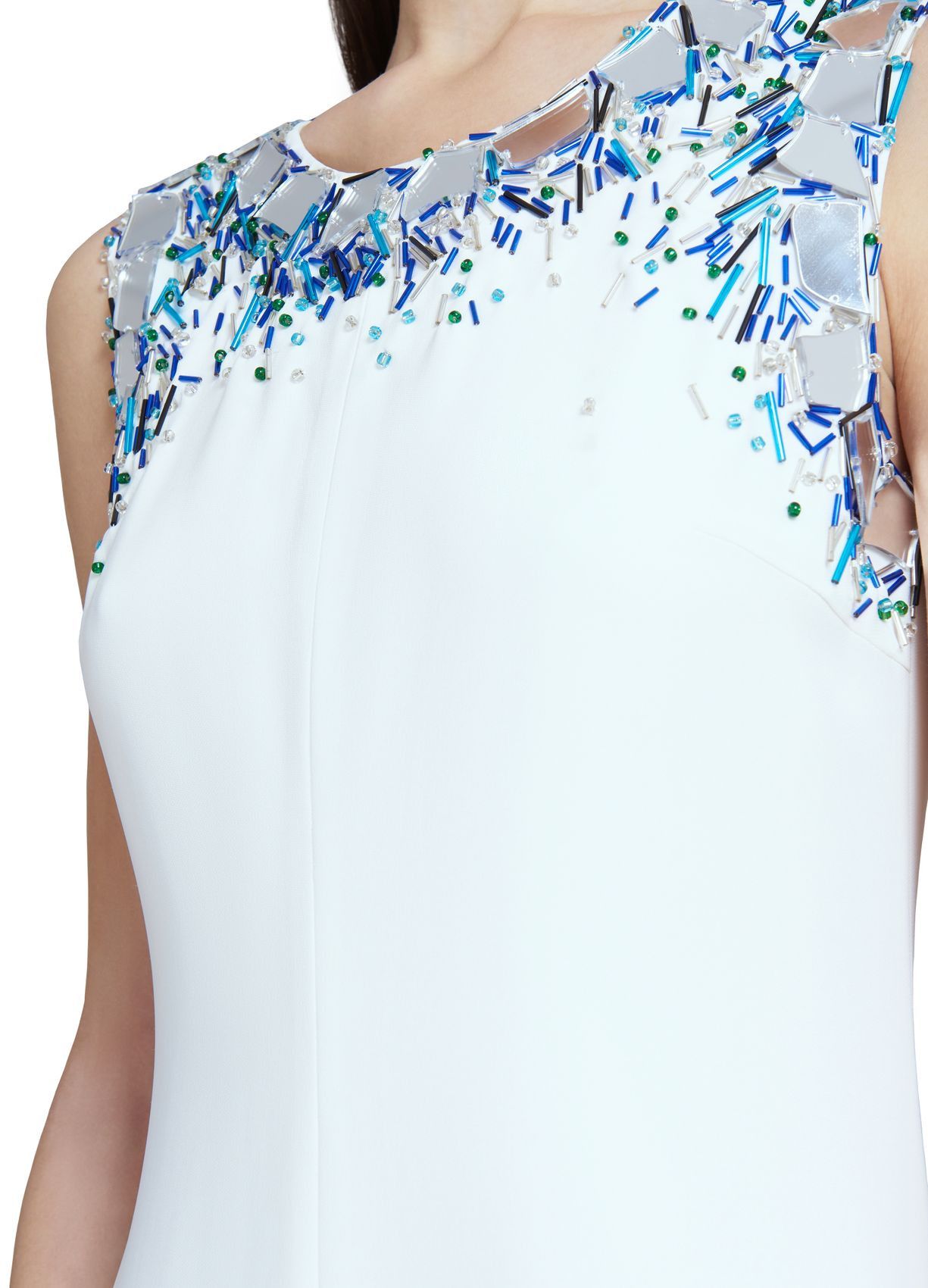 Marni o1srvl11e0624 Midi Dress in White Size M / US 6-8 / IT 42-44 - 3 Thumbnail
