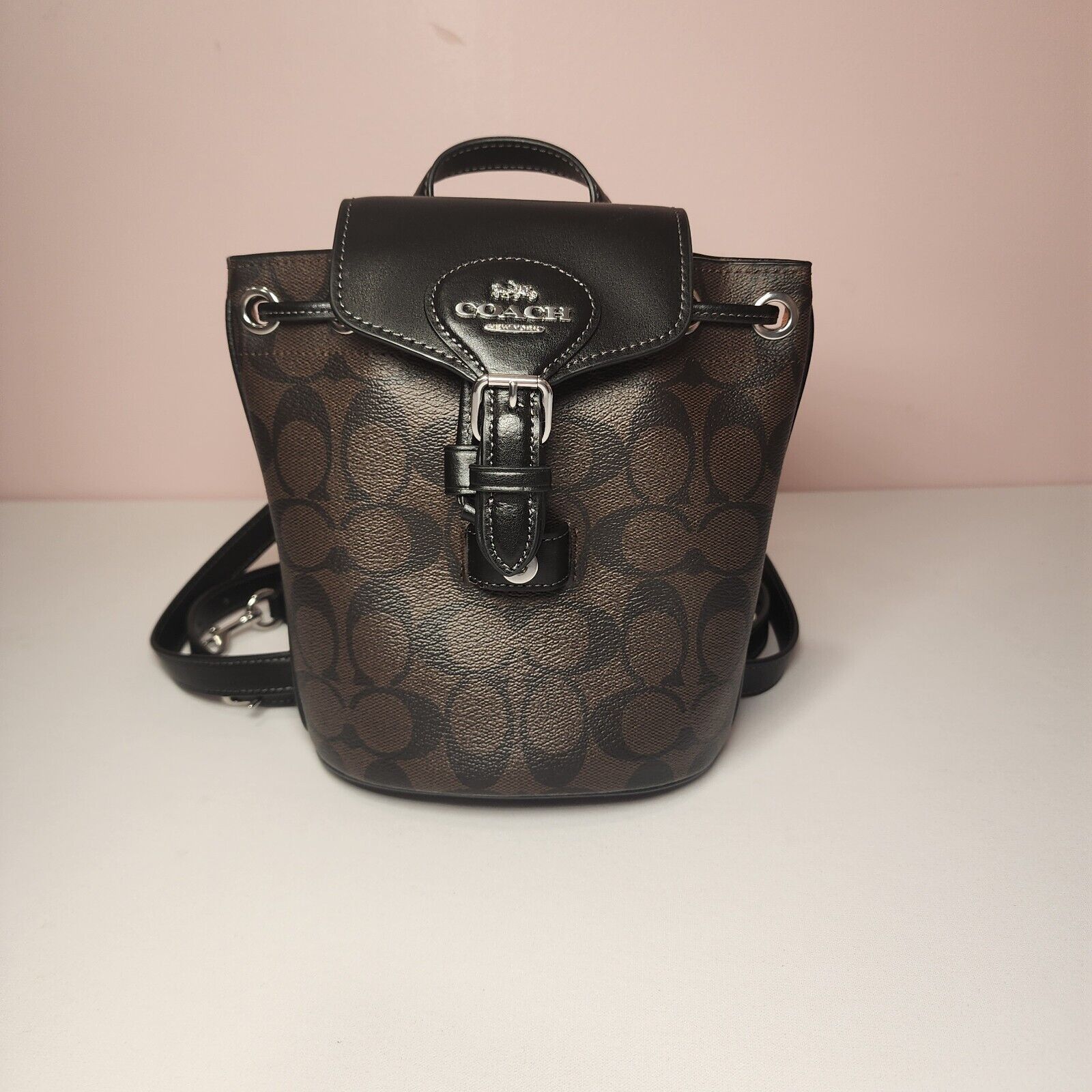 Coach Coach CL458 Amelia Backpack Signature Canvas Leather Brown Size ONE SIZE - 1 Thumbnail