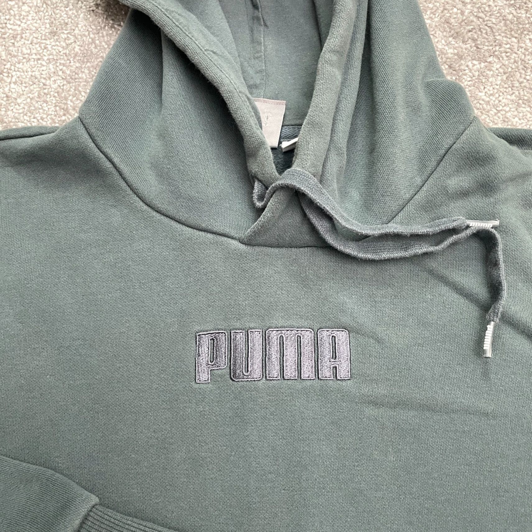 Puma Puma Hoodie Pullover Sweatshirt Mens L Green Cotton Fleece Casual Active Hooded Size US L / EU 52-54 / 3 - 3 Thumbnail