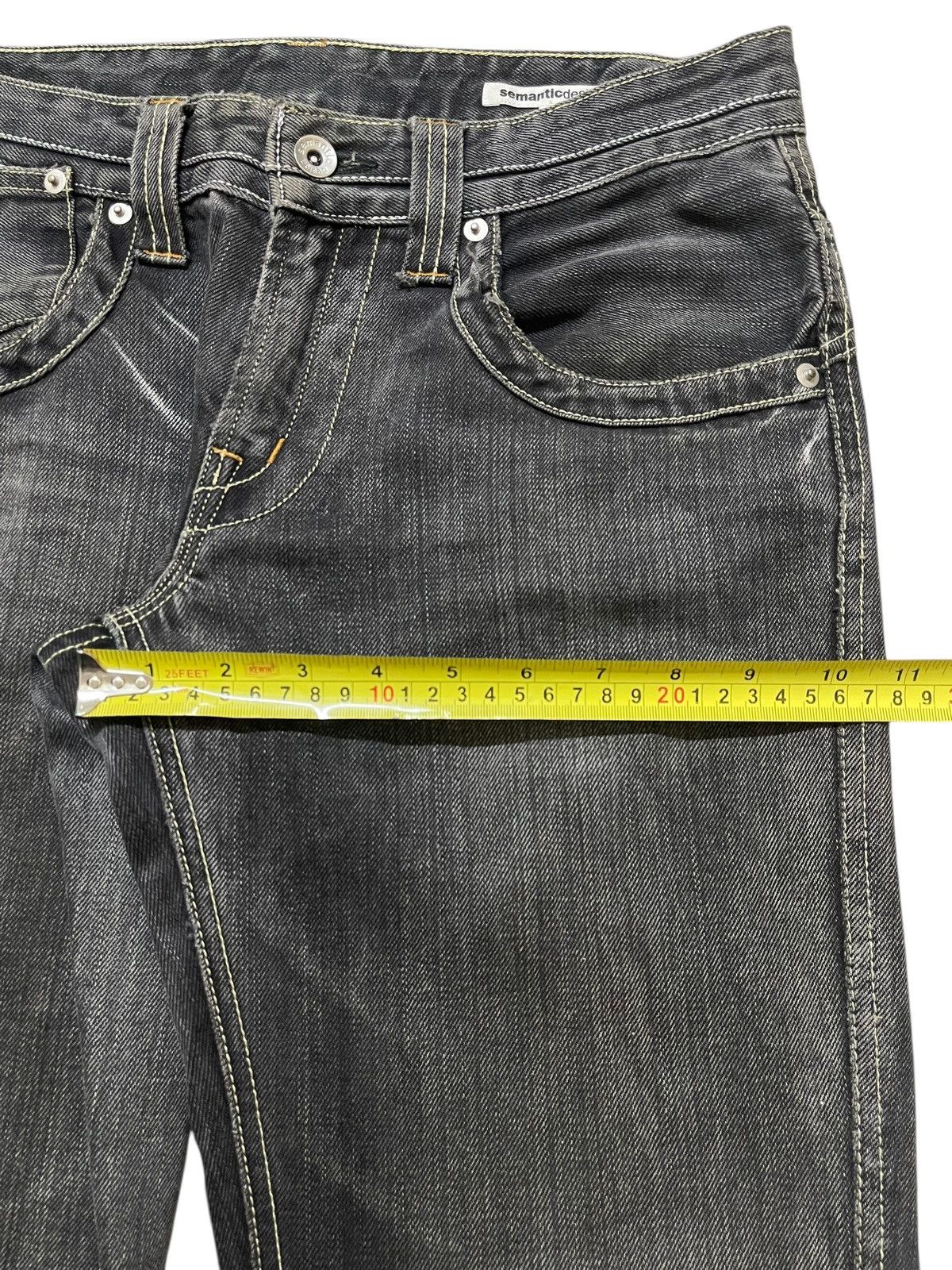 semanticdesign Vintage Japan Semantic Design Thunder Wash Faded Flare Jeans Size US 31 - 16 Thumbnail