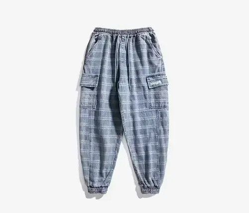 20AW Indigo Union Japan Blue Checked Denim Pants
