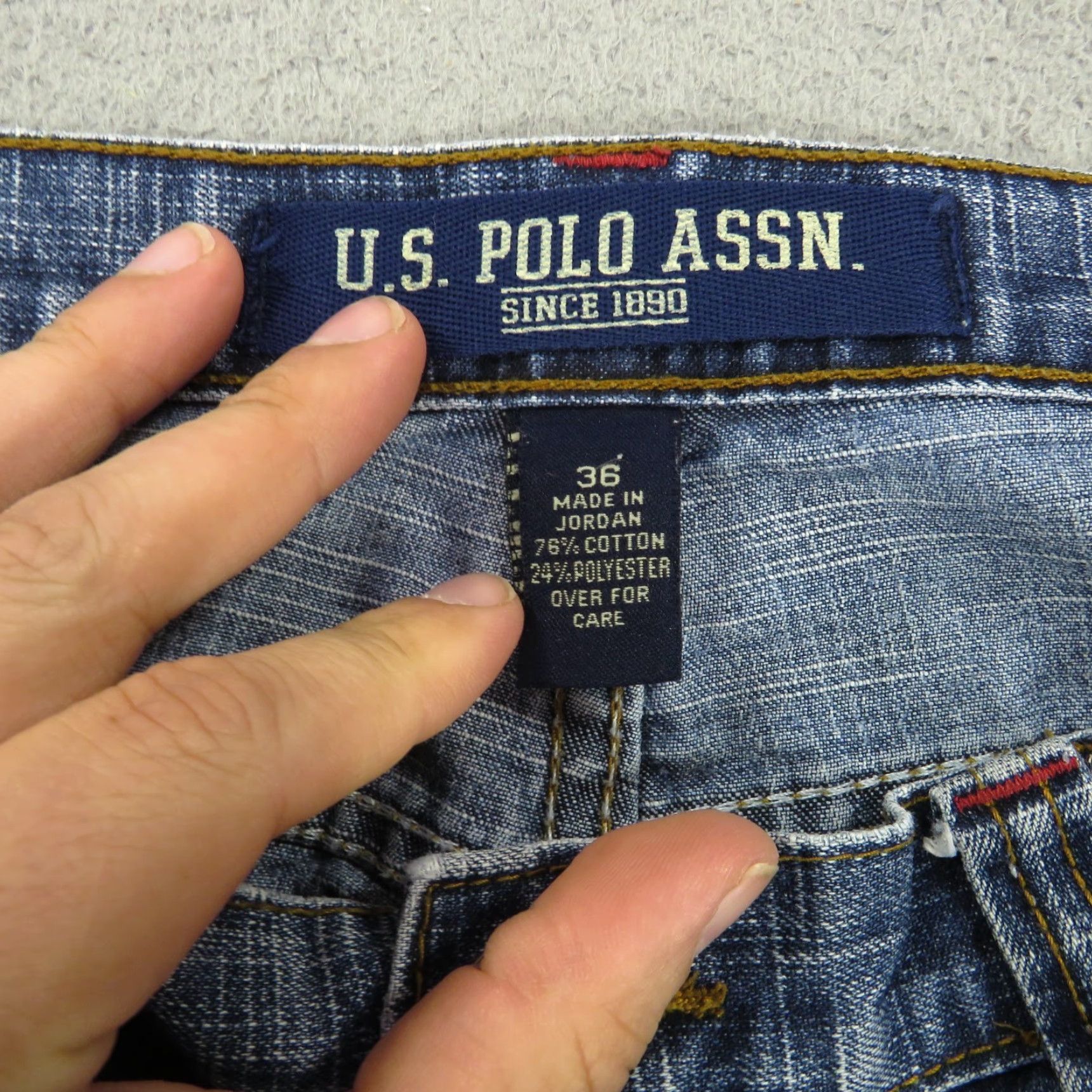 Vintage VTG US Polo Assn. Jean Shorts Men 36 Bermuda 90s Baggy Grunge Flag Denim Blue Casual Casual Size US M / EU 48-50 / 2 - 7 Thumbnail
