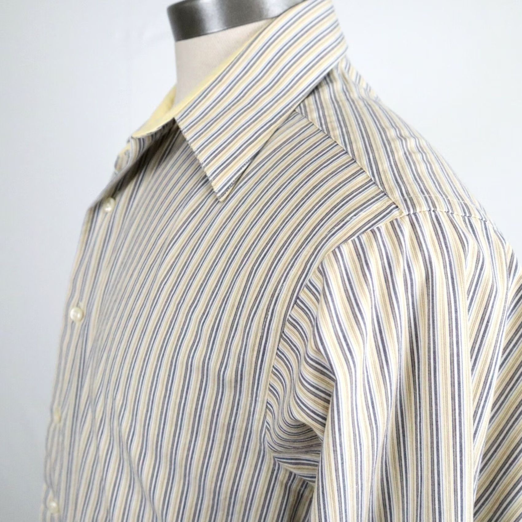 Geoffrey Beene Geoffrey Beene Shirt Mens Large 16 34/35 Wrinkle Free Button Striped Long Sleeve Dress Shirt Size US L / EU 52-54 / 3 - 2 Thumbnail