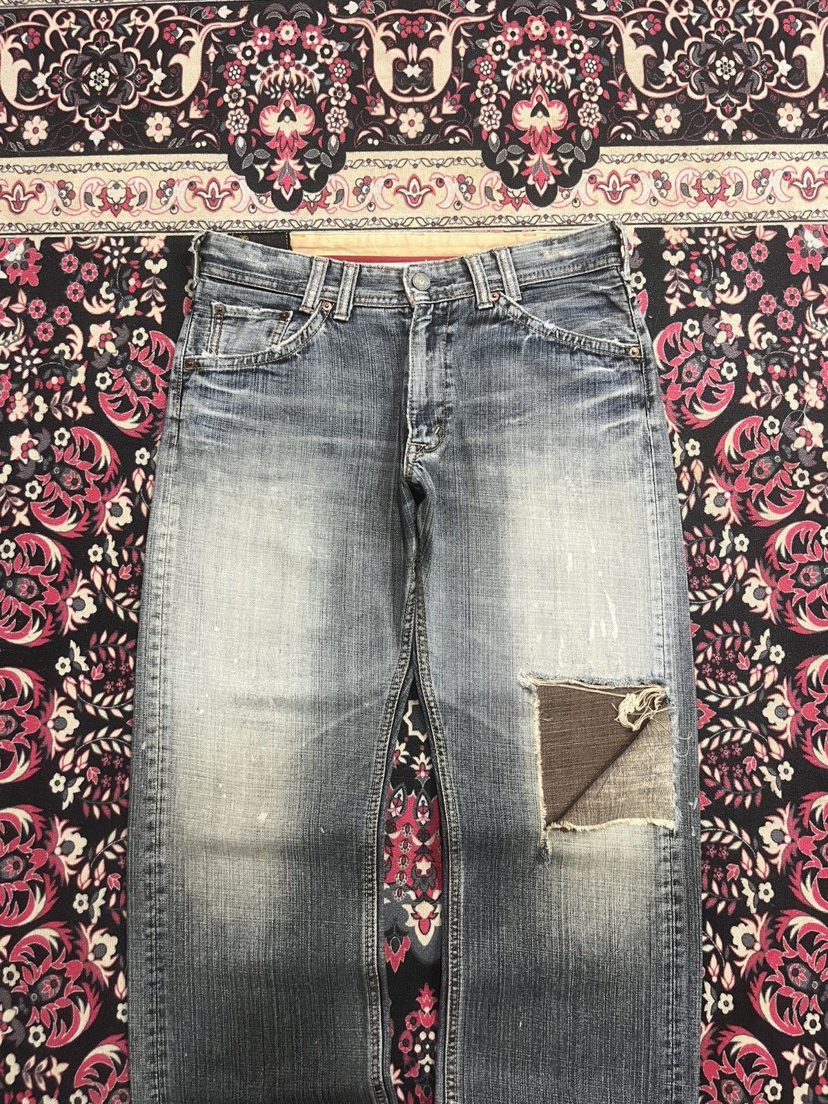 Japanese Brand Vintage Japanese Denim Craft Blowout Distressed Loose Jeans Size US 33 - 3 Thumbnail