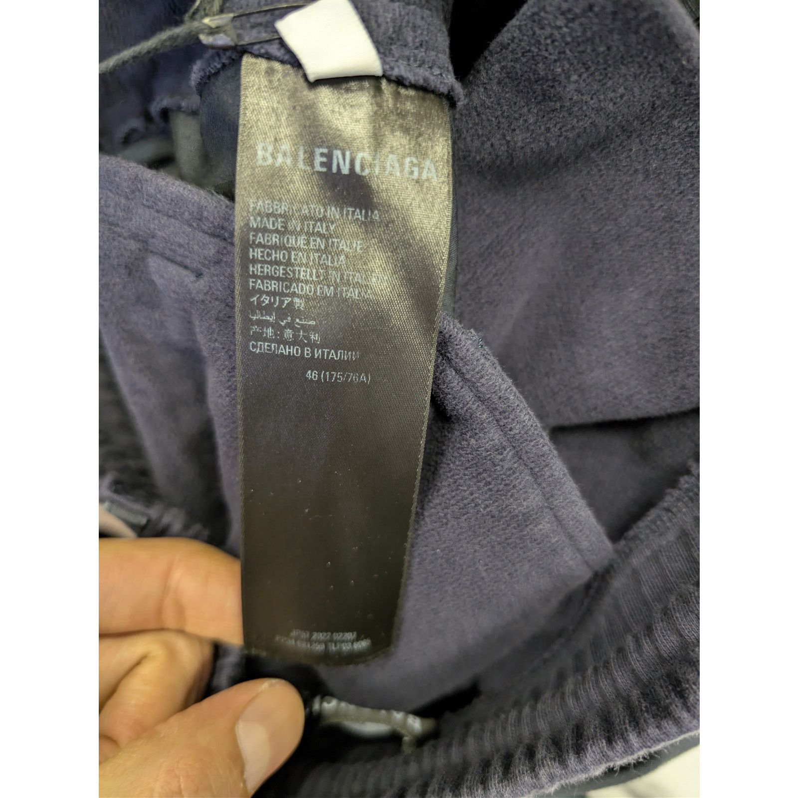 Balenciaga o1rshd1 Patched Hybrid Cargo Trackpants in dark navy Size US 30 / EU 46 - 15 Thumbnail
