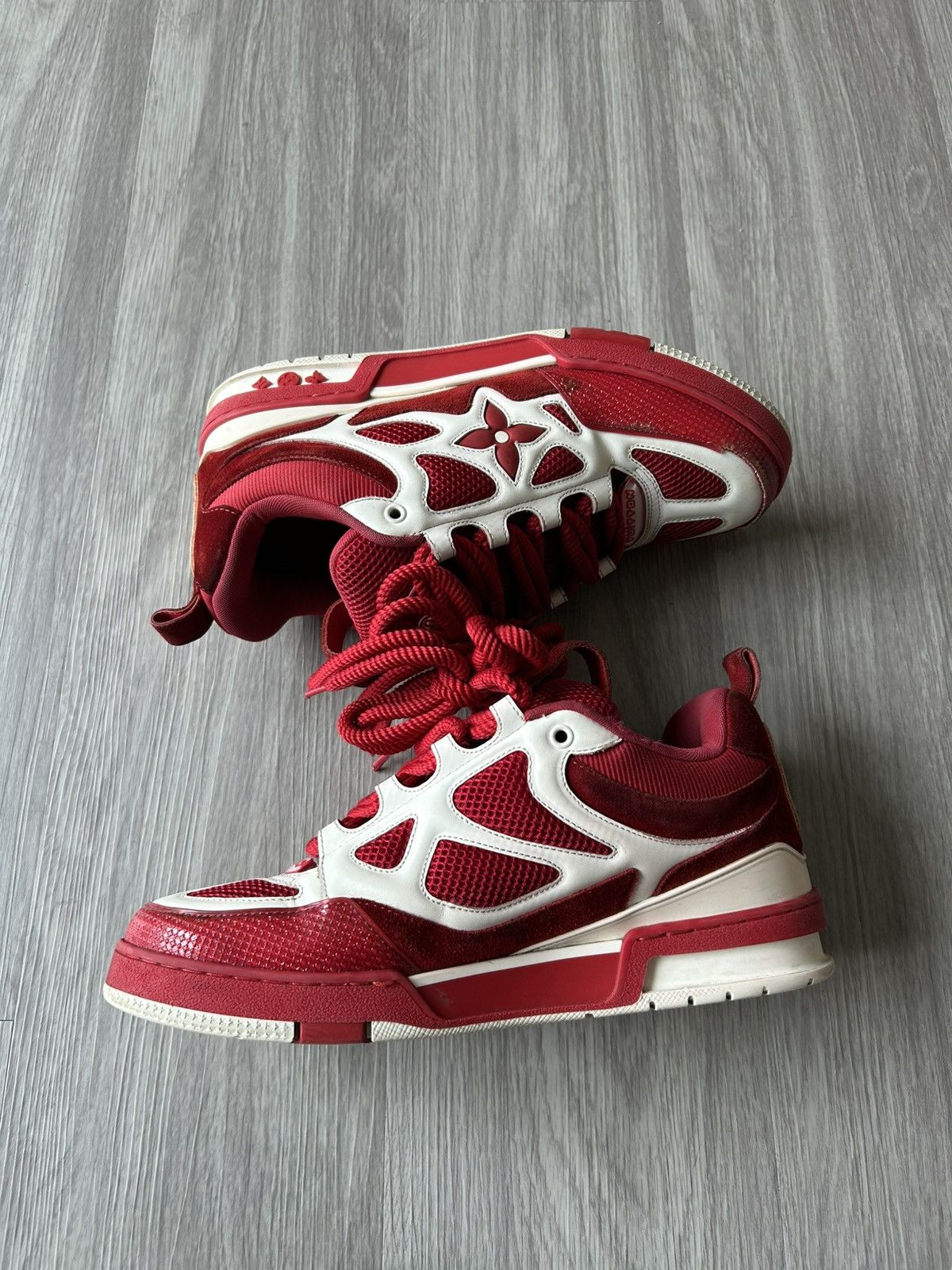 Louis Vuitton Louis Vuitton LV Skate Sneaker Red White Size 9.5 Size US 9.5 / EU 42-43 - 2 Thumbnail